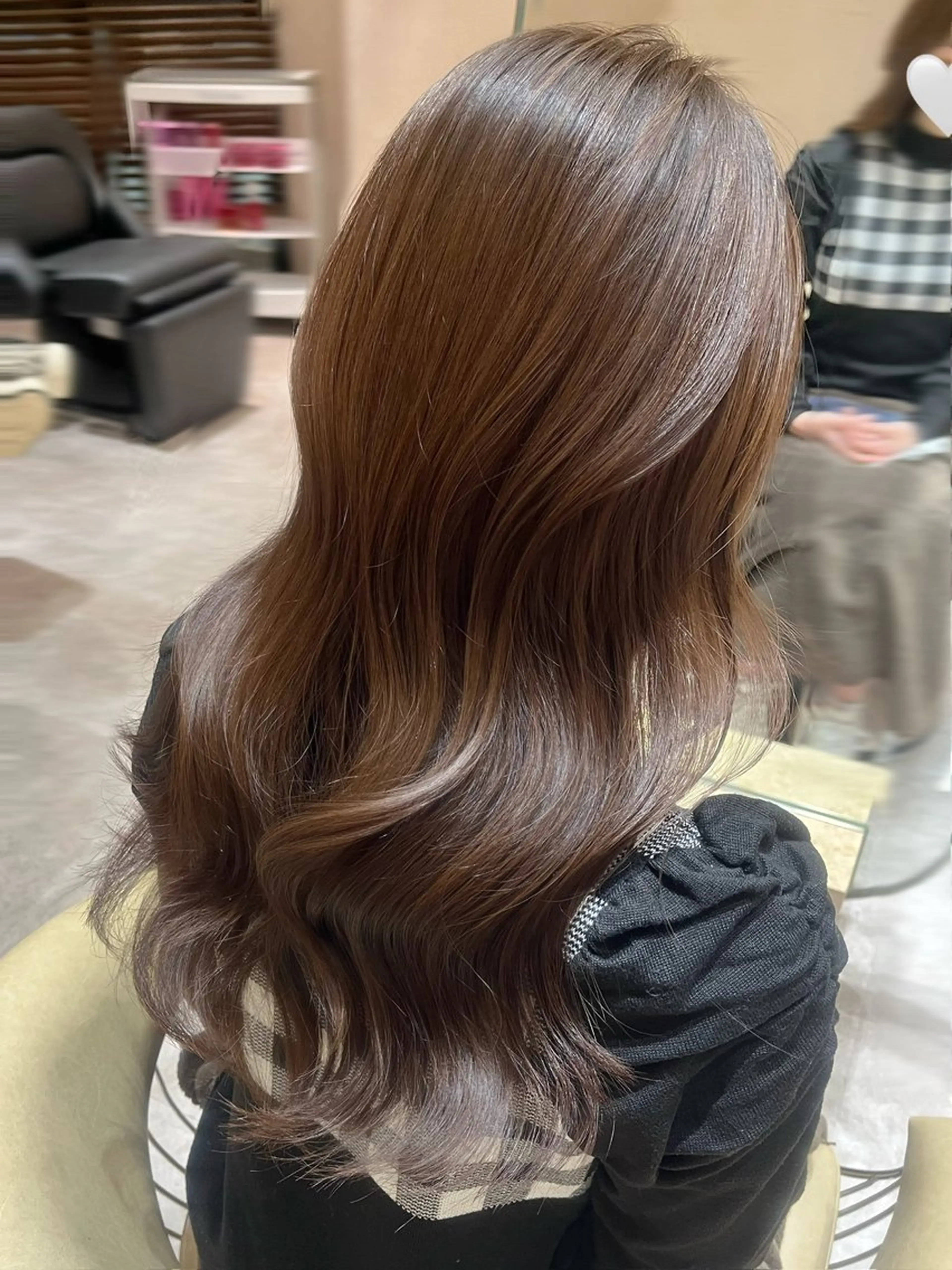 ロング カラー カット ヘアカラー 顔周りカット/ 透明感カラー/ユナのヘアスタイル