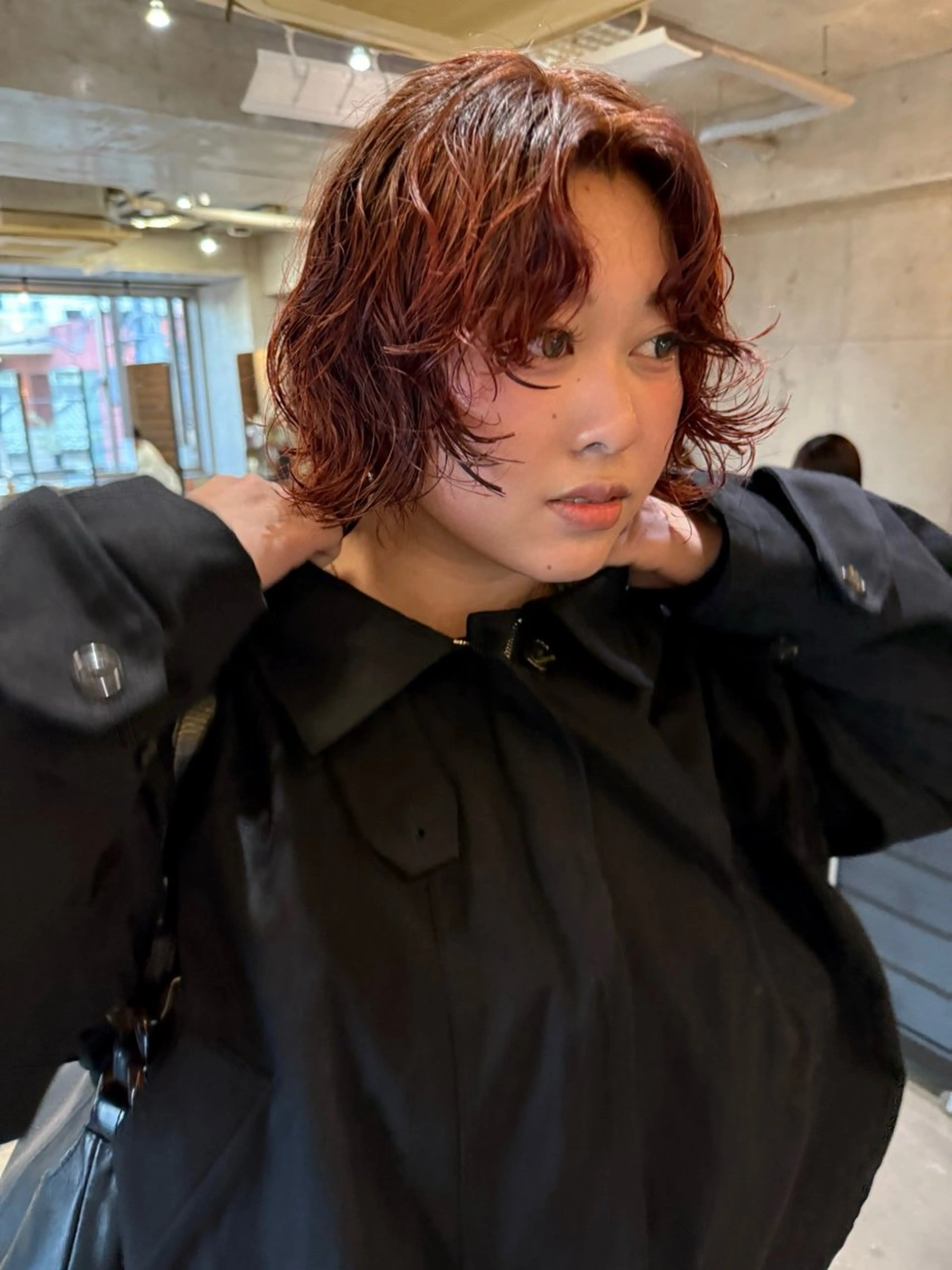 ショート ボブ カット パーマ レイヤーカット\ウル フ　chinatsuのヘアスタイル