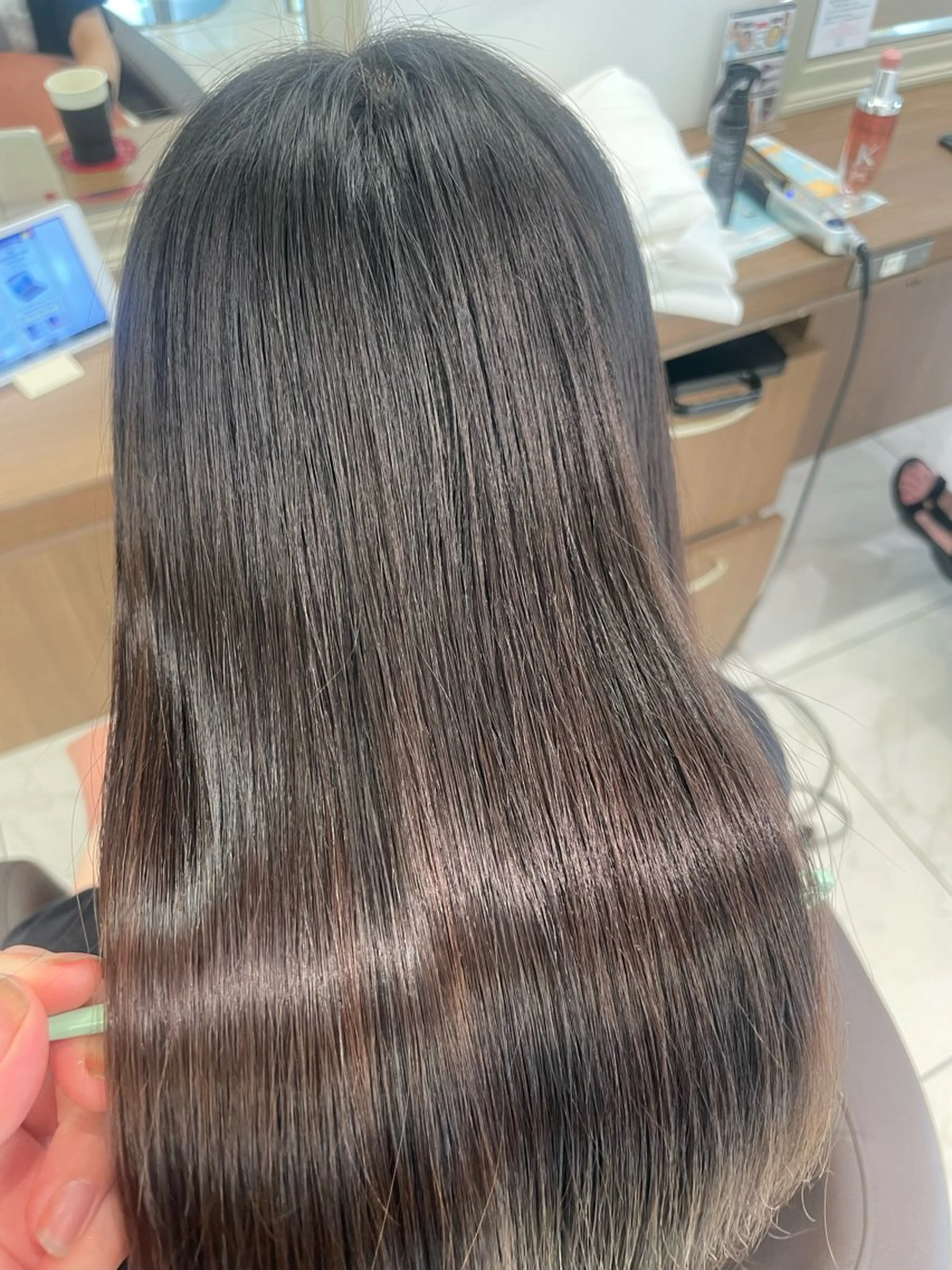 セミロング カラー パーマ 福島成美/髪質改善 縮毛矯正/カラーのヘアスタイル