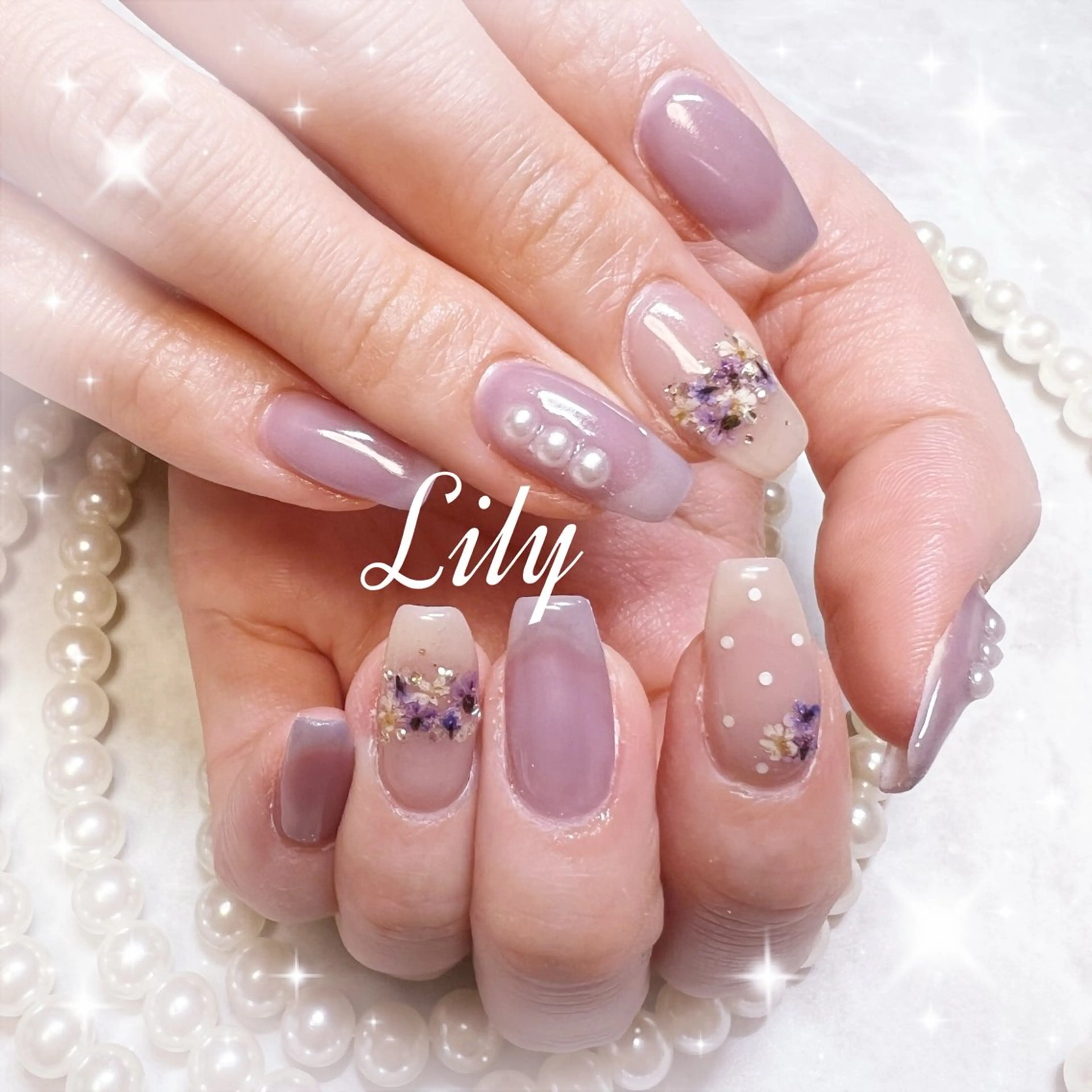 ネイル ハンドネイル Lily*nail 🌻Mii🌻のネイルデザイン