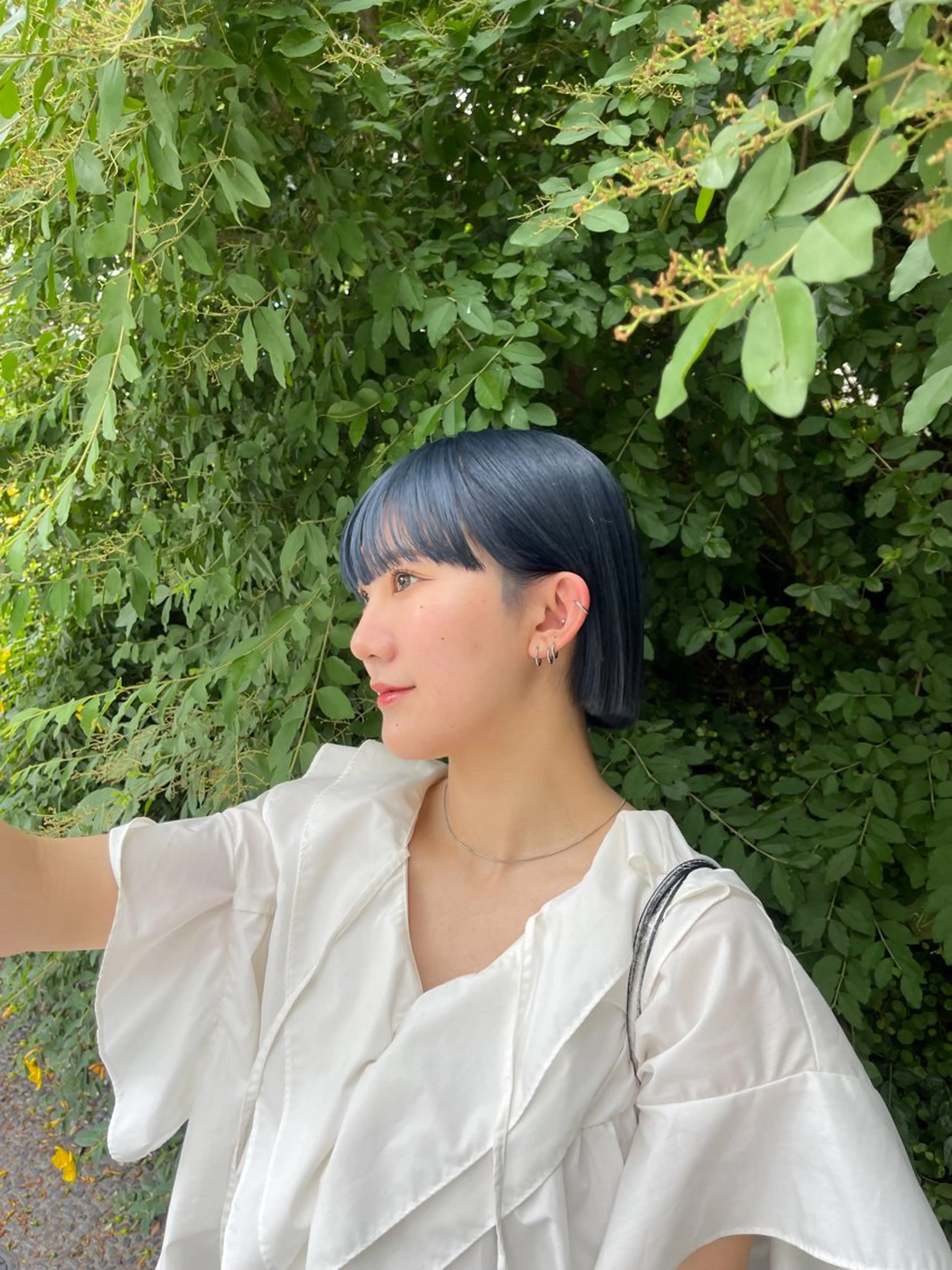 ショート カラー ネイビーカラー 愛莉/ラベンダー/ ベージュ/ブラウンのヘアスタイル