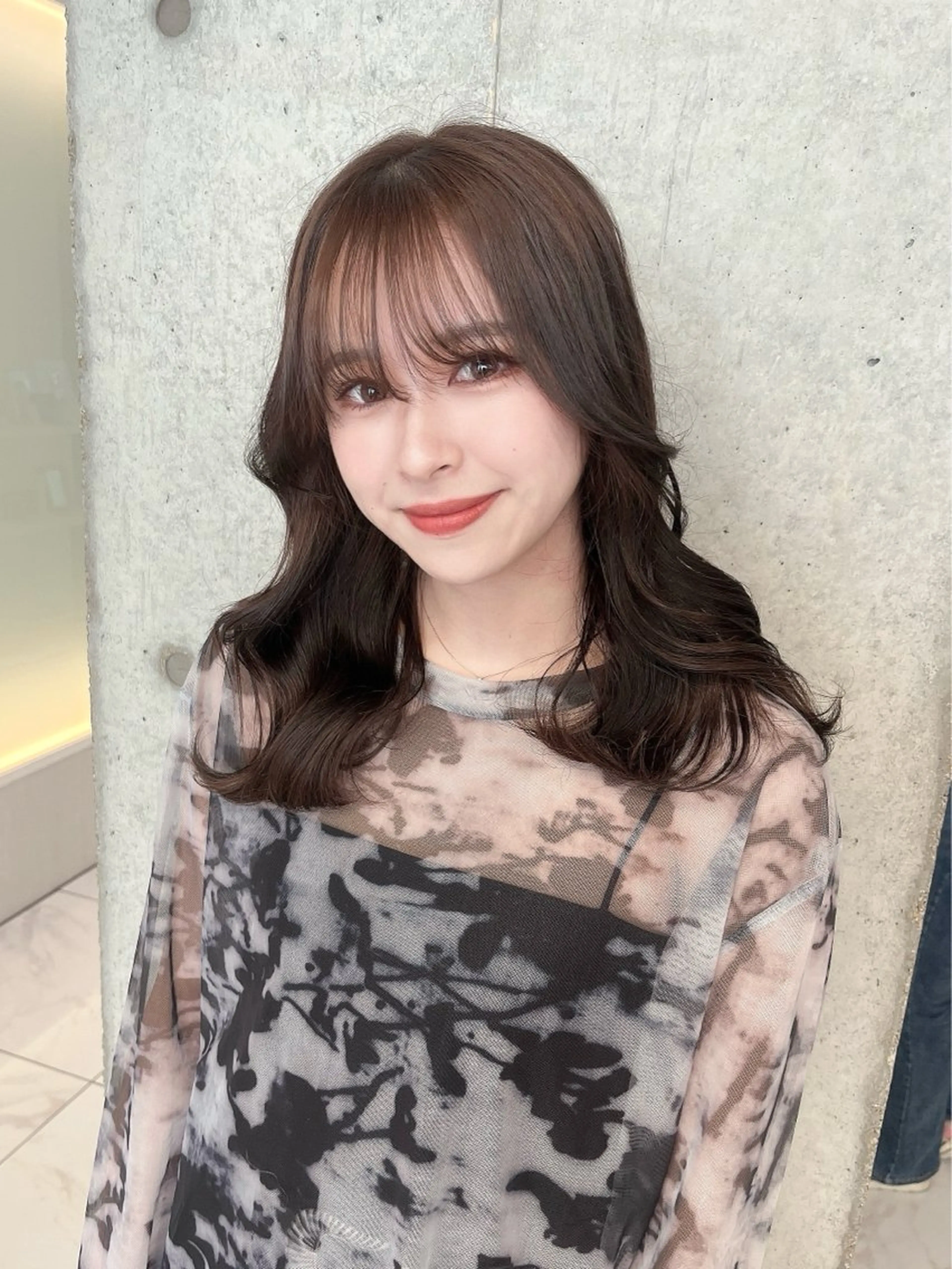 ミディアム 小顔カット りおな/髪質改善/ カラー /平尾のヘアスタイル