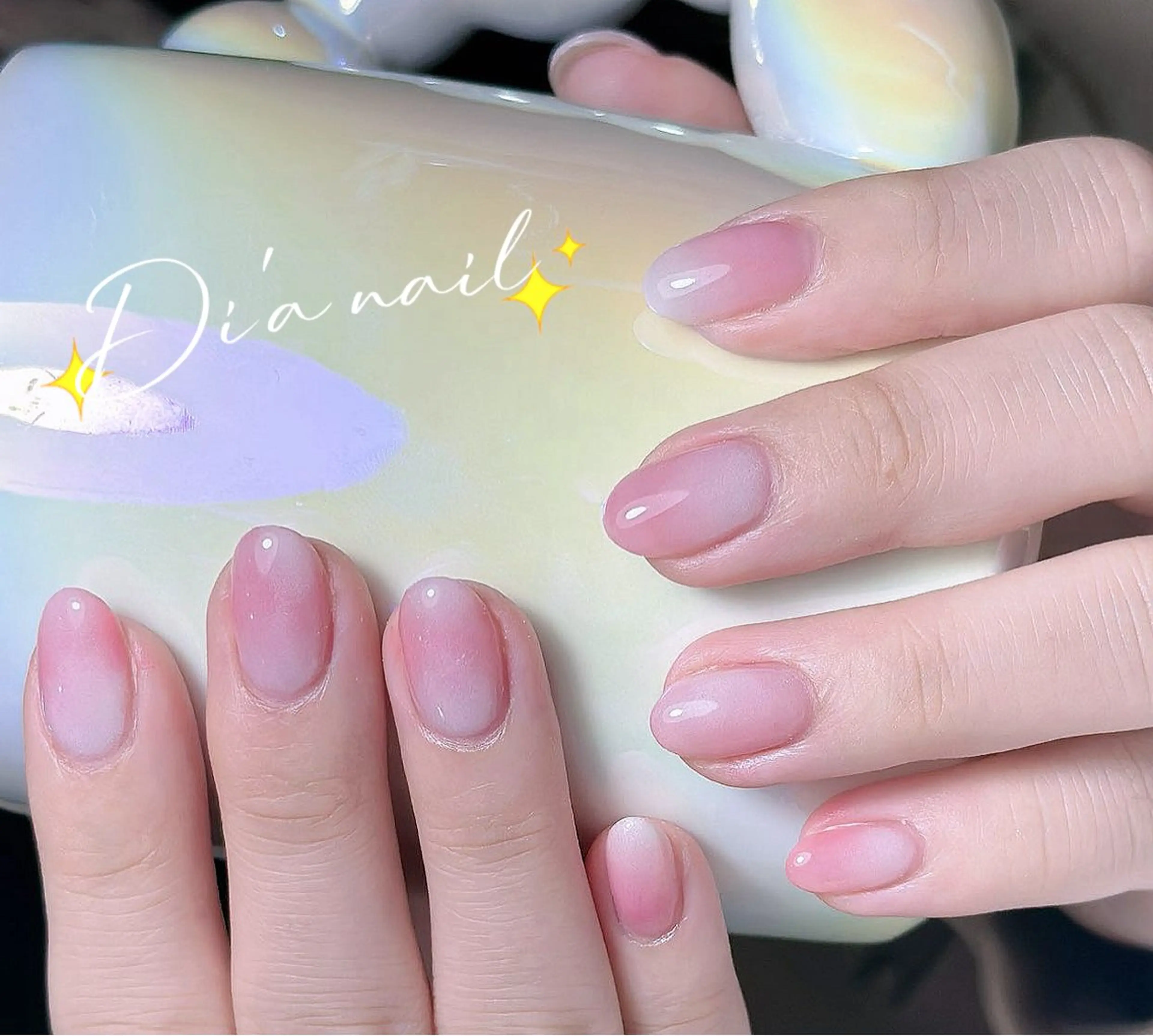 ネイル チークネイル ジェルネイル グラデーション マグネットネイル ニュアンスネイル Di'a nail ネイルサロンのネイルデザイン