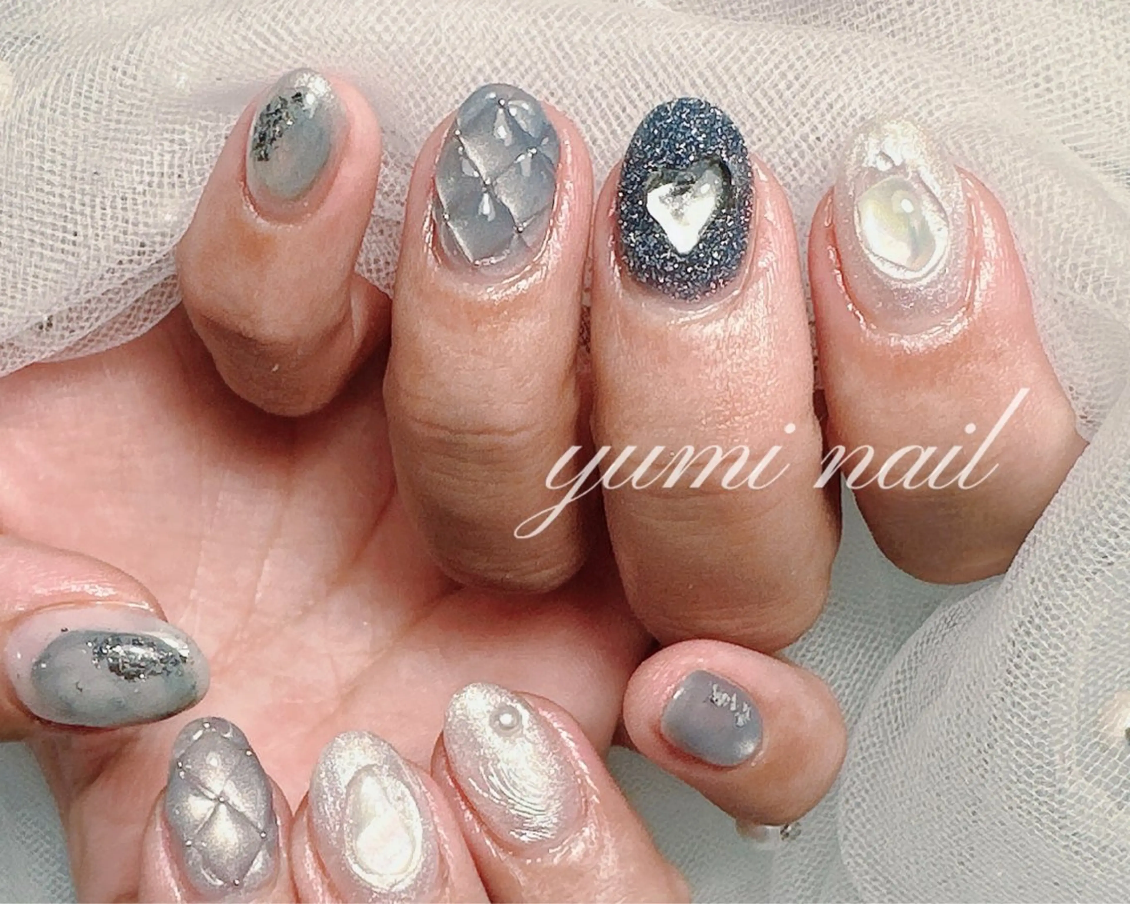 ネイル 𝐲𝐮𝐦𝐢🎀 長さ出しデザイン専門のネイルデザイン