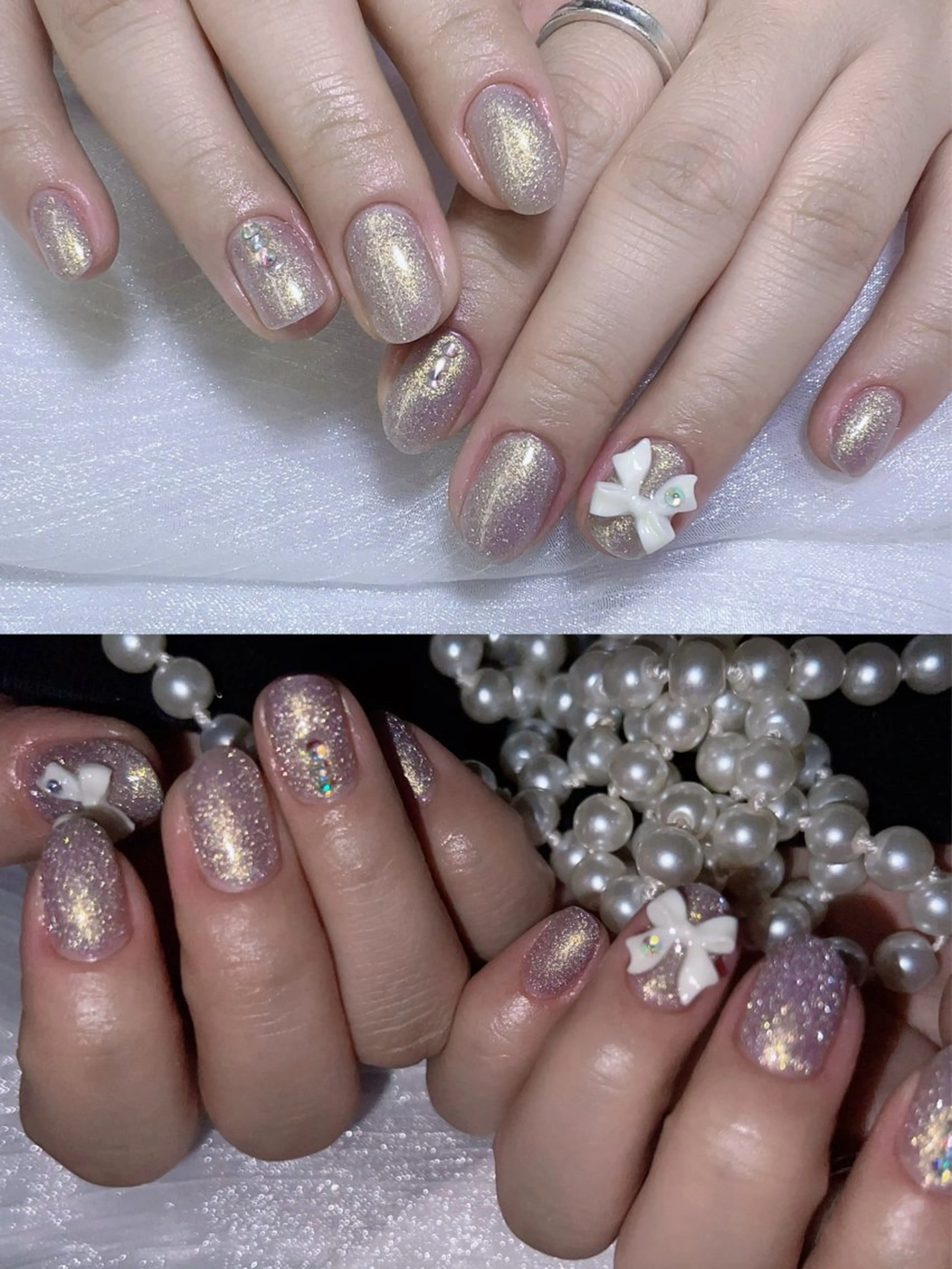 ネイル フラッシュネイル キラキラネイル ラメ(グリッター) シンプルネイル ハンドネイル リ サのネイルデザイン