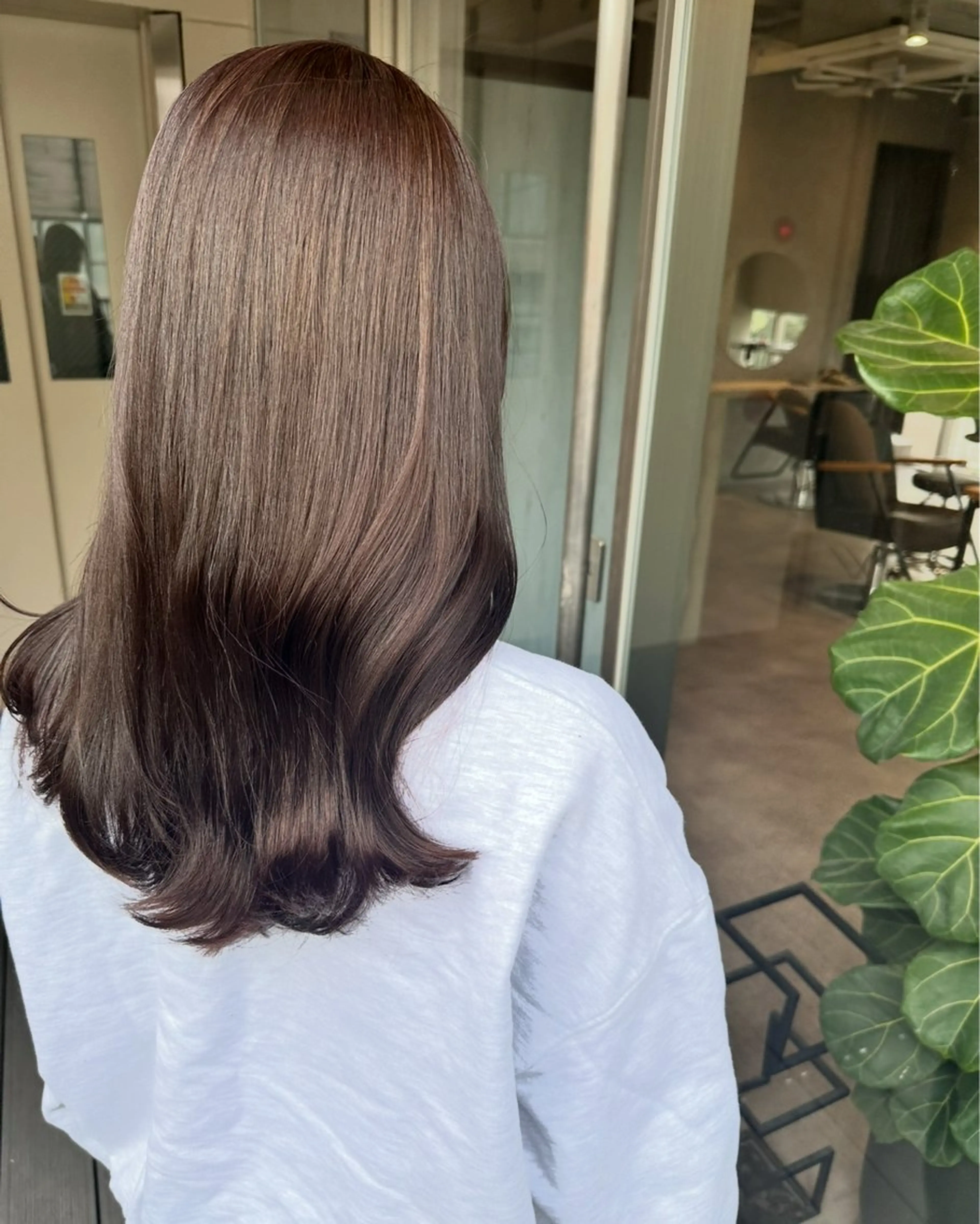 セミロング カラー 縮毛矯正 トリートメント 韓国風/オシャレ /縮毛矯正/滝口琴未のヘアスタイル