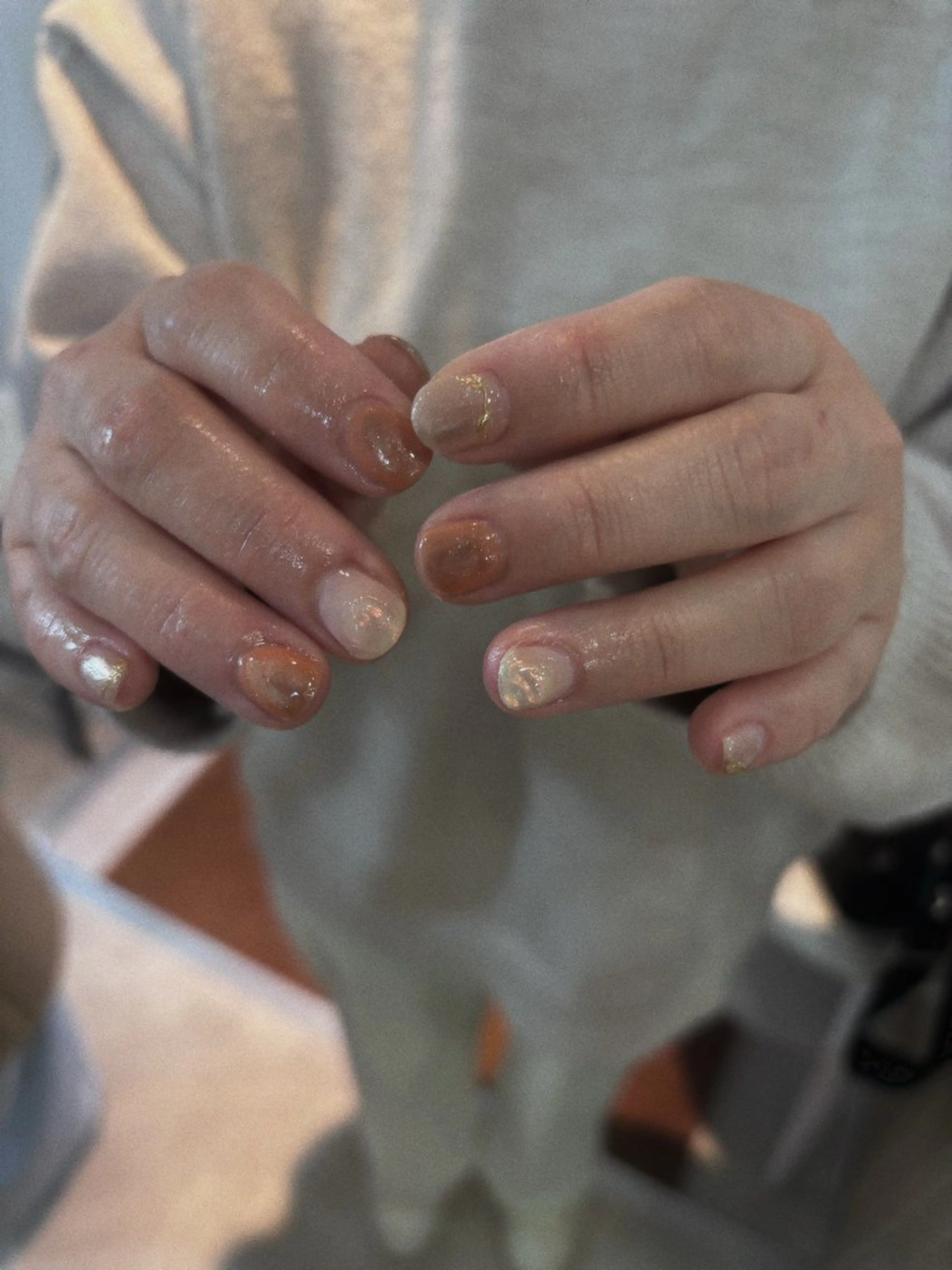 ネイル アートネイル ニュアンスネイル 春ネイル ハンドネイル free'snail N A Oのネイルデザイン