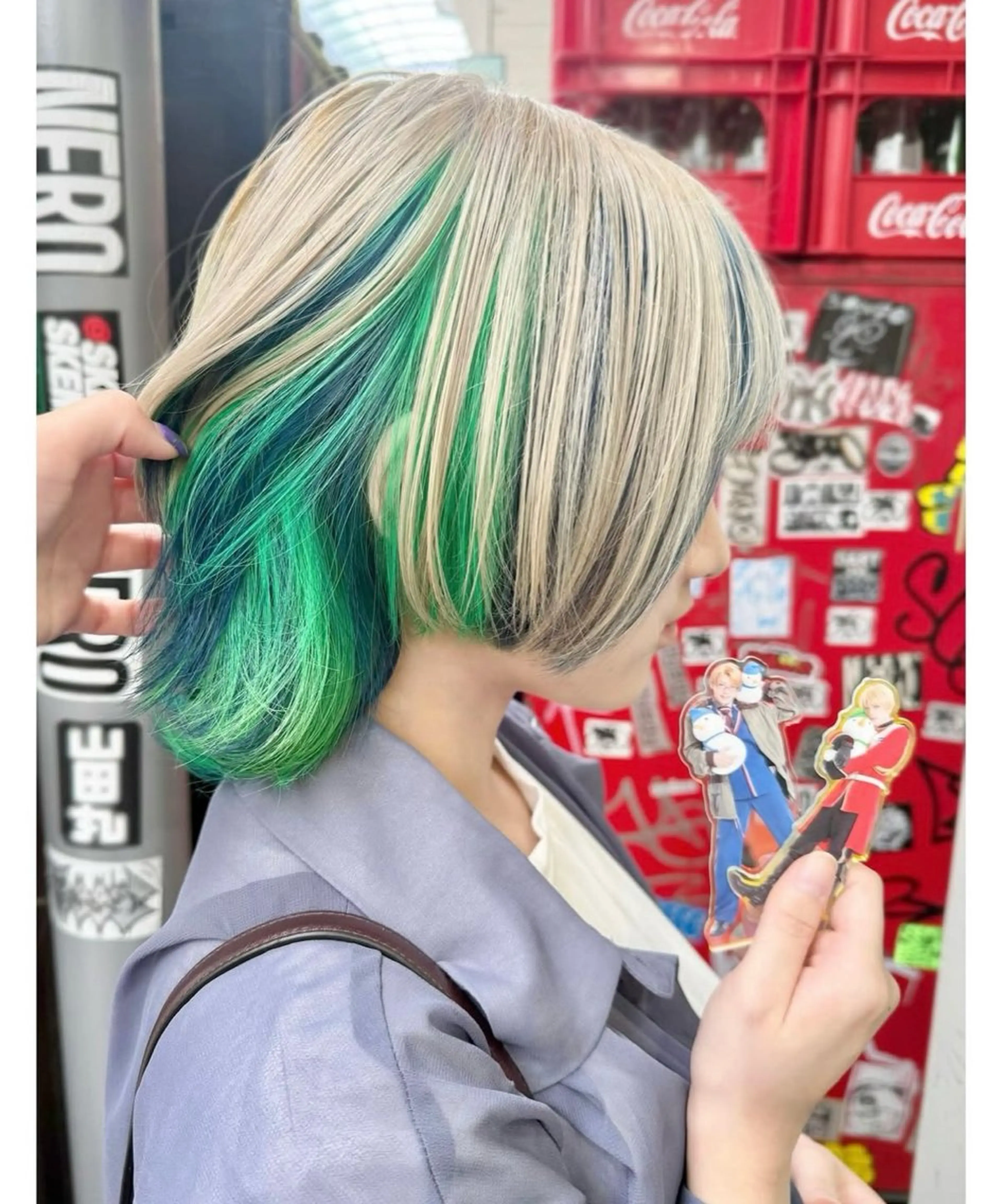 ショート カラー ウルフカット ヘアカラー GARU-ガル-所属・TSUNO🦖 派手髪/オタク美容師のヘアスタイル