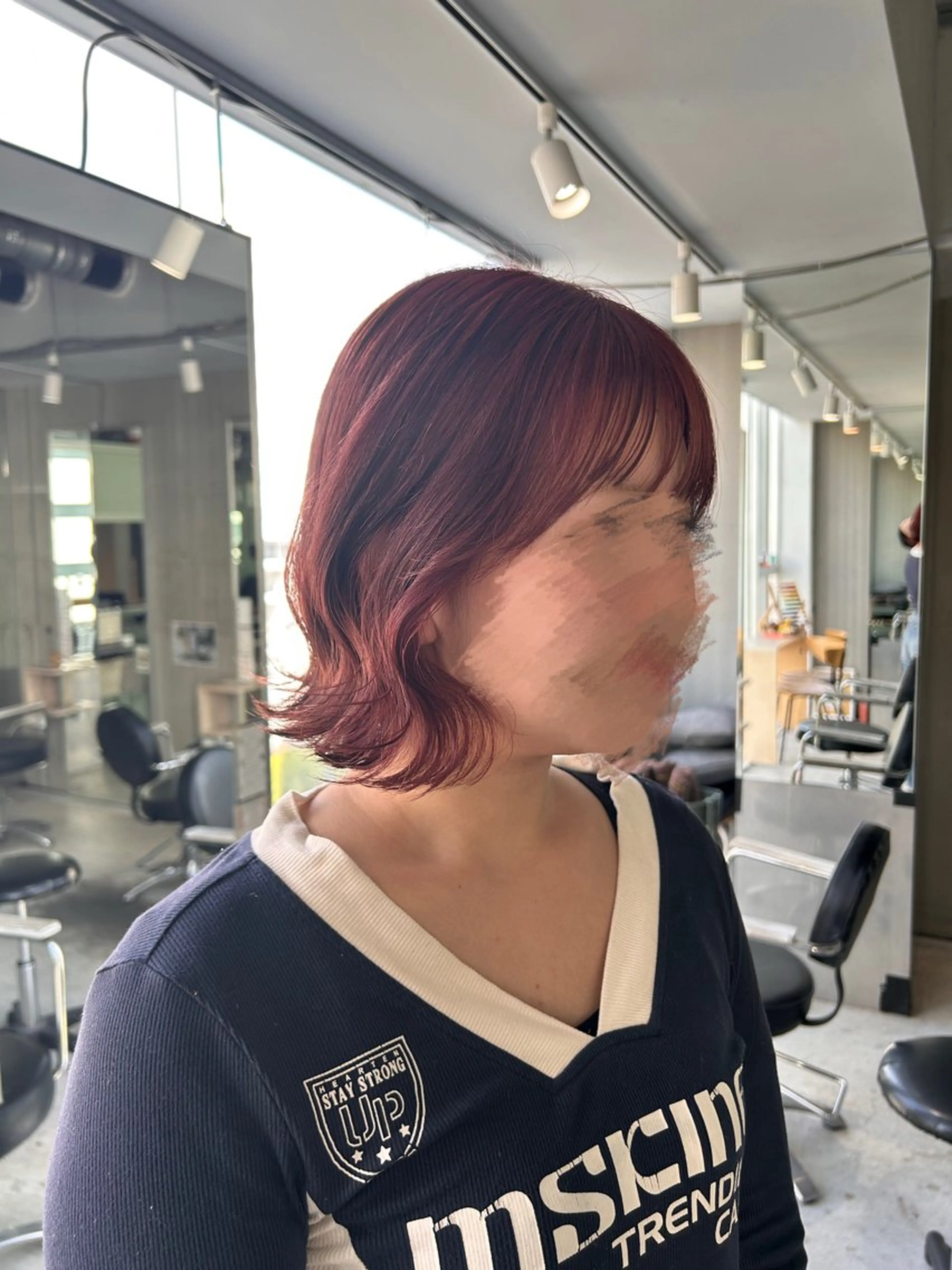 🍒モデル価格🍒リタッチブリーチ＋透明感カラー＋補修TR  【4/22限定 9:00or10:00or11:00~】の写真