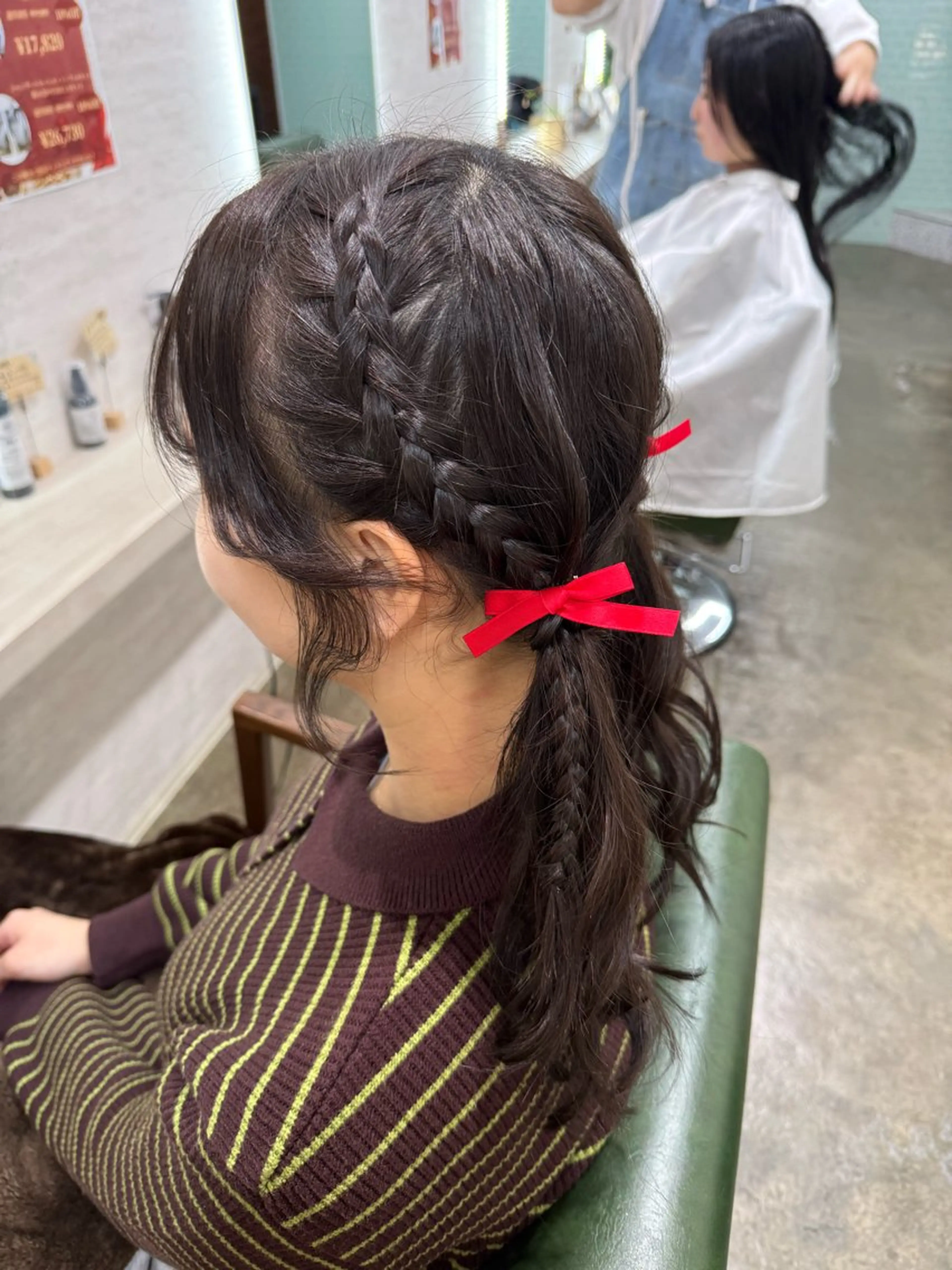 ロング ヘアアレンジ 結婚式・ブライダル ボブ ハイライト 髪質改善 縮毛矯正 ヘアセット 縮毛矯正/ /関内/あべももこのヘアスタイル