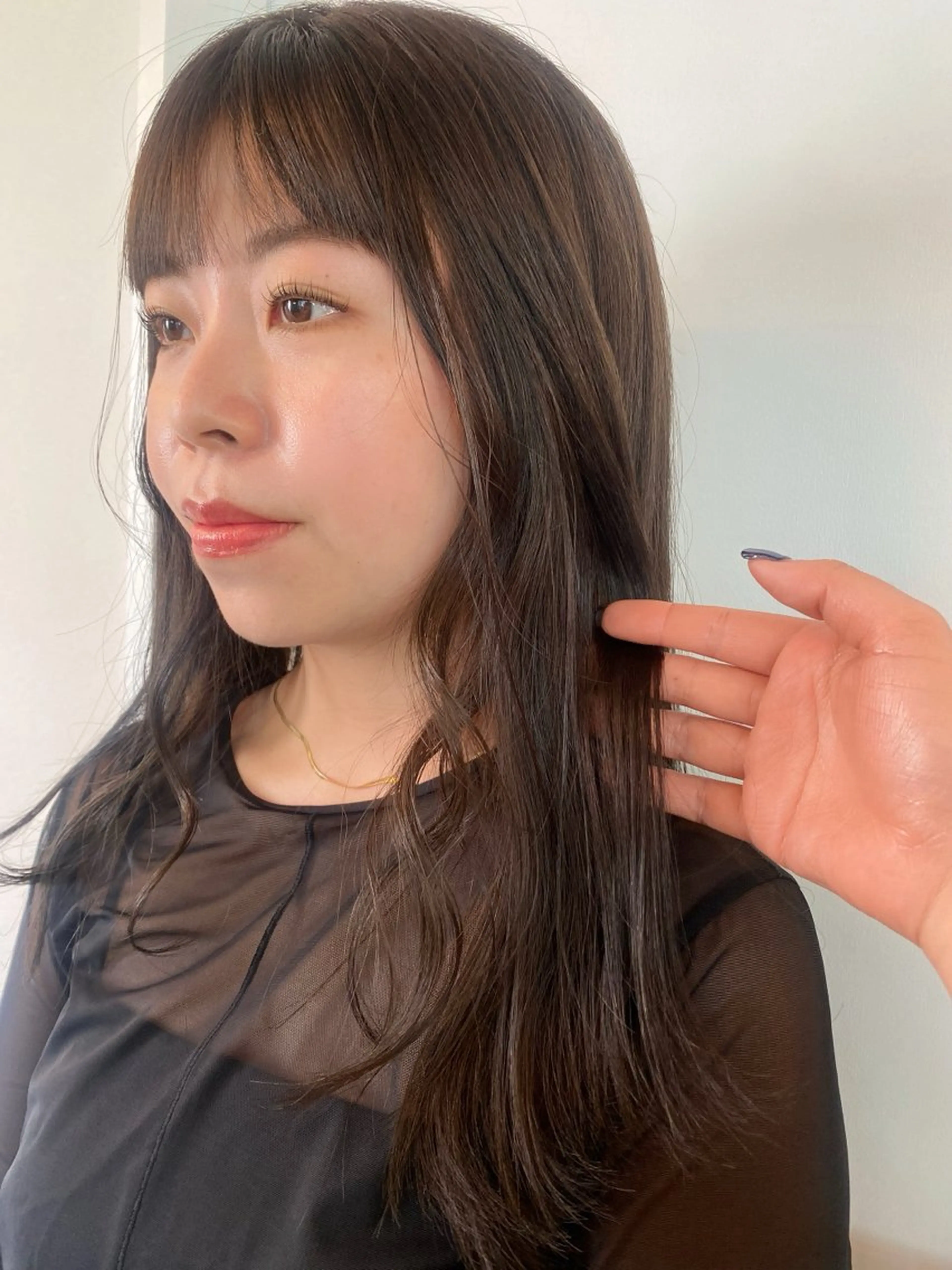 セミロング カラー 透明感カラー hair design chouchou所属・ichika/福岡 /透明感カラー🤎のヘアスタイル