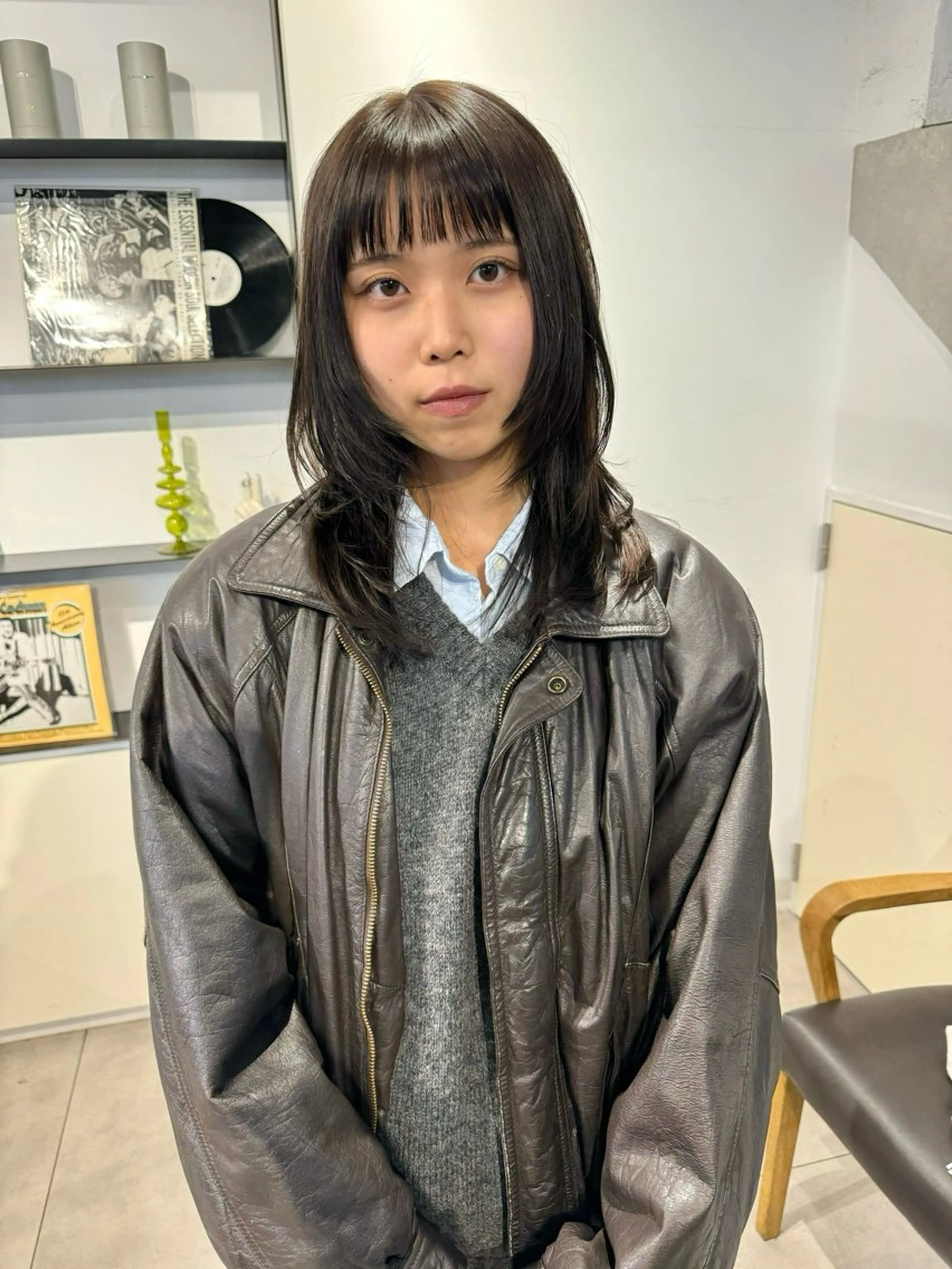 セミロング カラー レイヤーカット 顔周りカット/透明感 カラー✂️MEIのヘアスタイル