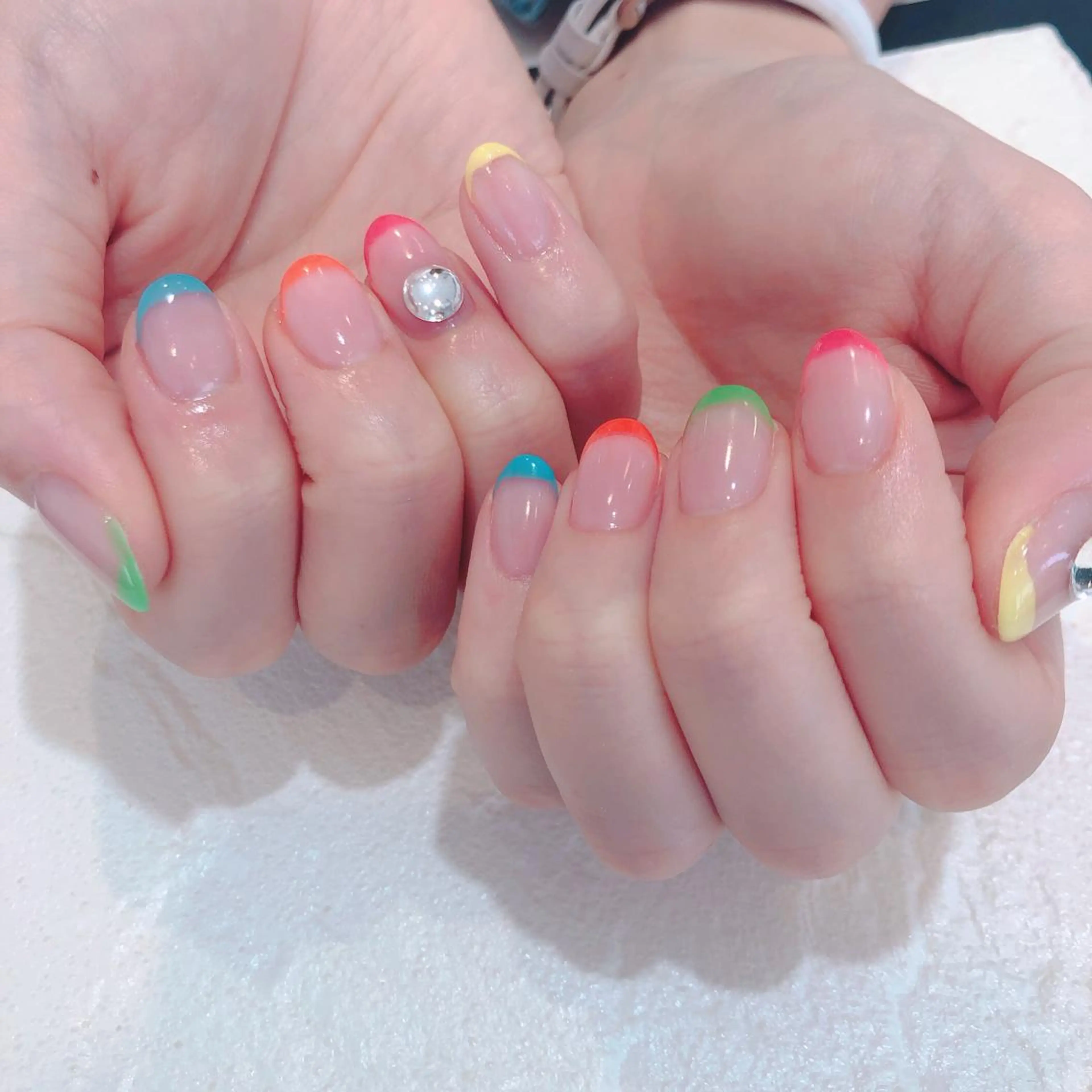 ネイル フレンチネイル ハンドネイル 鈴木 優菜のネイルデザイン