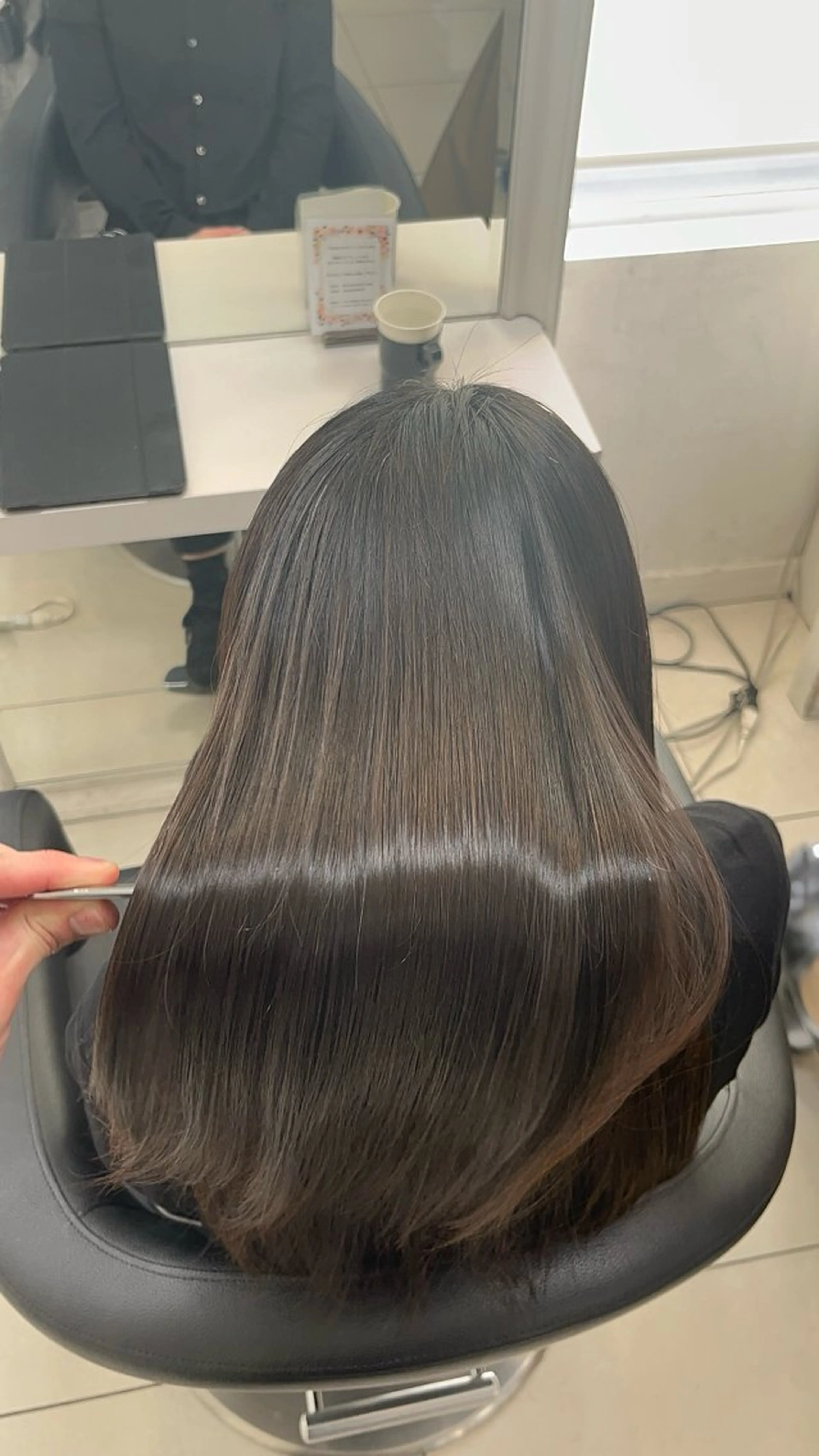 ロング パーマ カット 縮毛矯正 縮毛矯正指名No.1 艶カラー/SHIMAのヘアスタイル