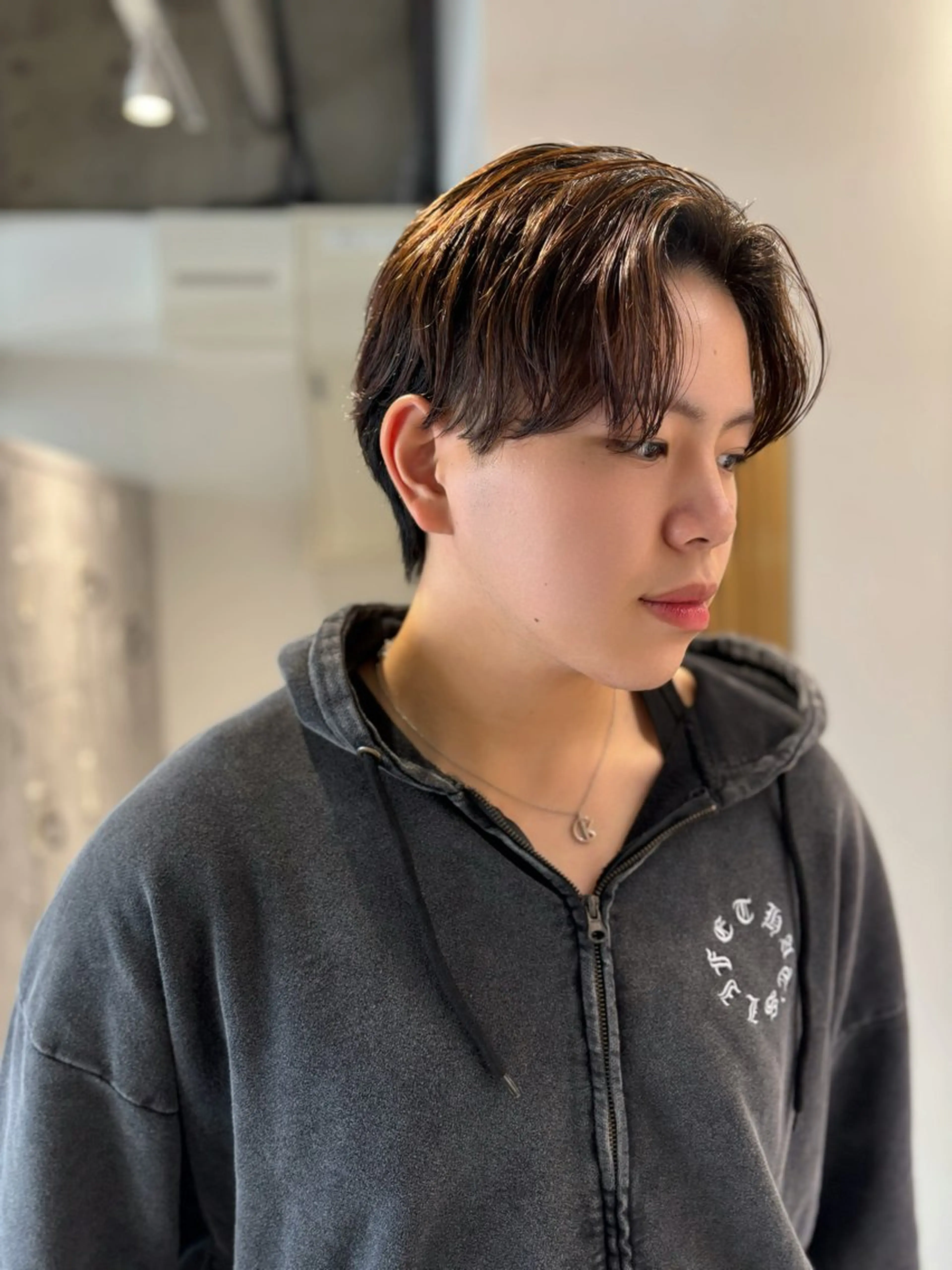 ミディアム メンズ カット ヘアカラー メンズ＆パーマ特化 takumiのヘアスタイル