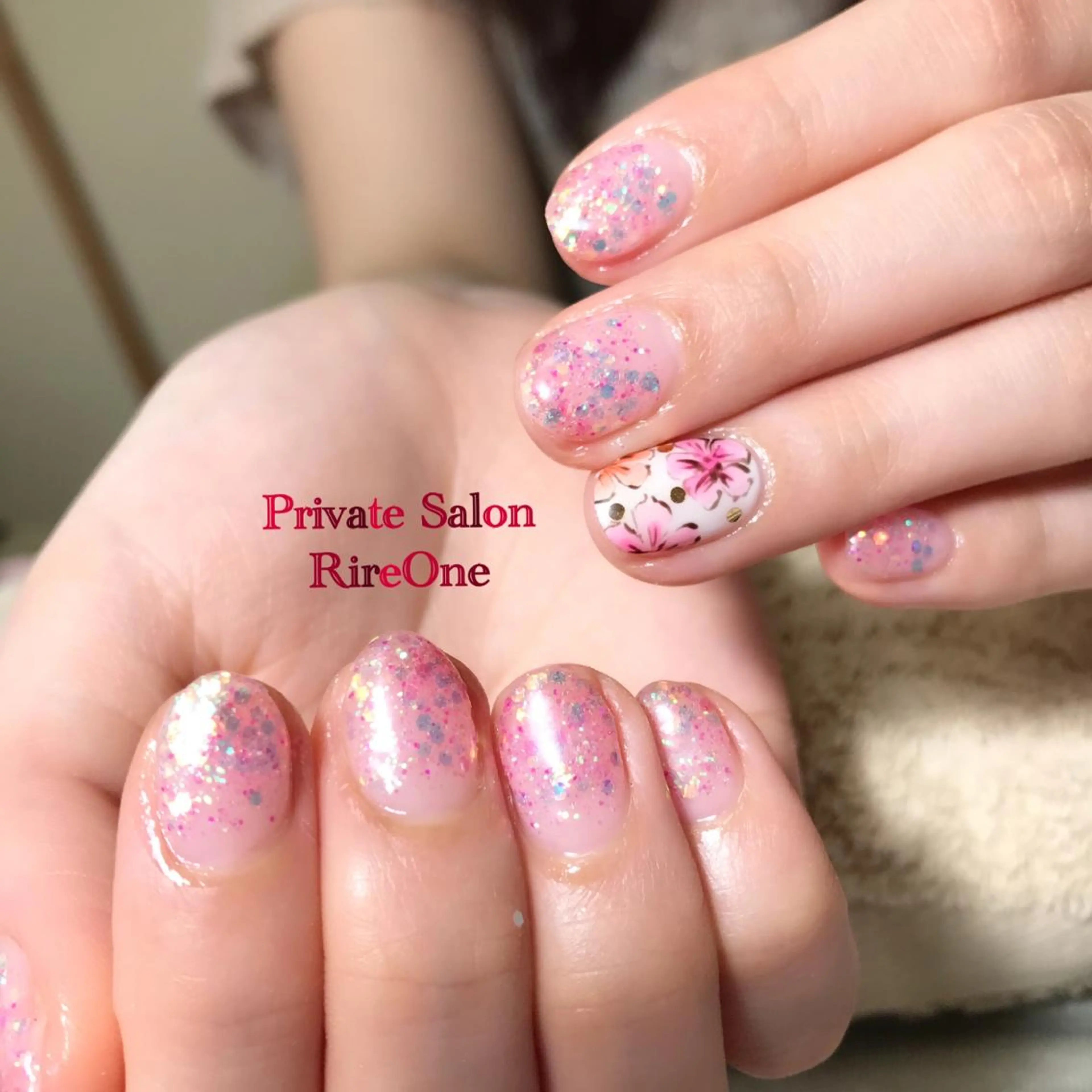 ネイル アートネイル グラデーション ラメ(グリッター) ラメグラデーション RireOne ~リルワン~のネイルデザイン