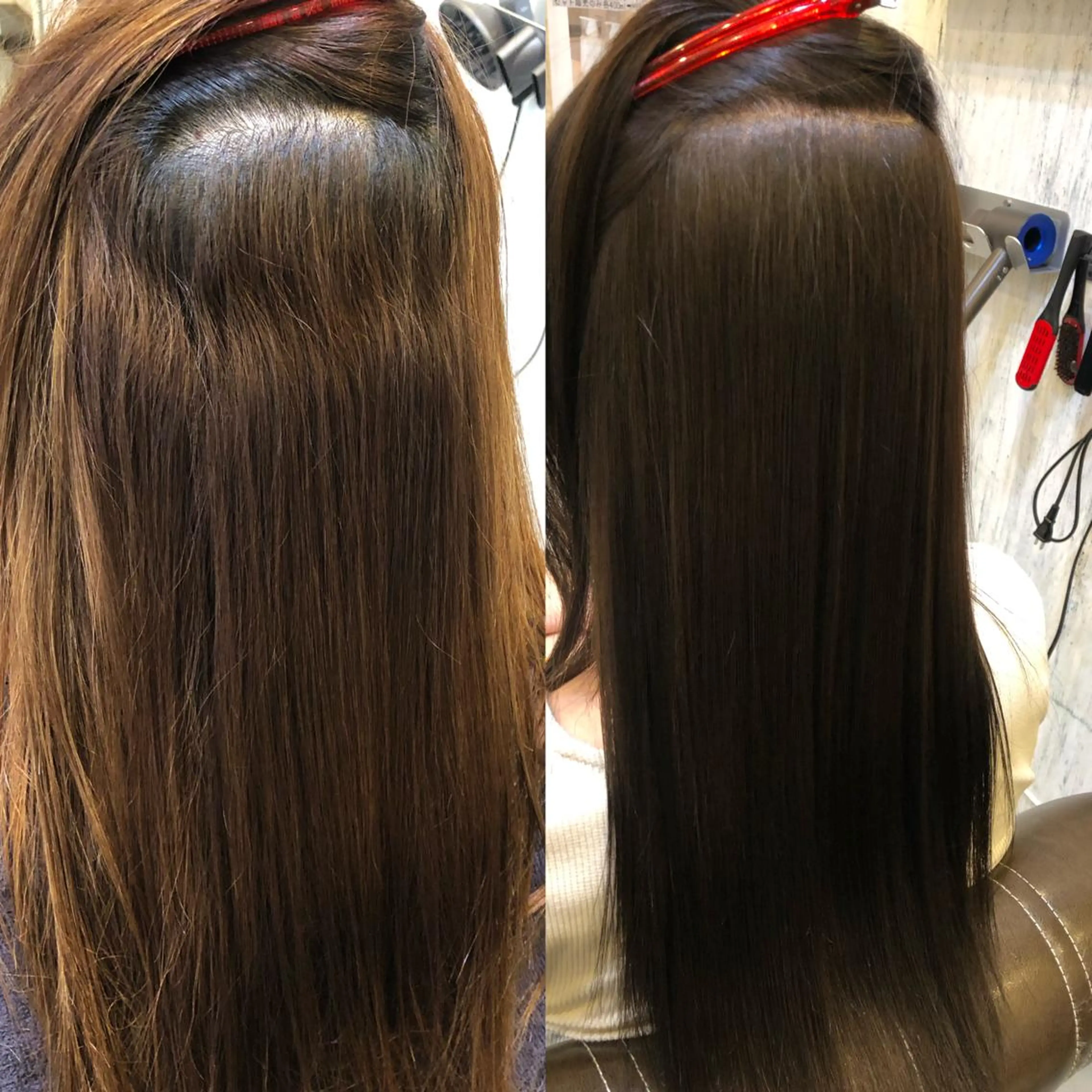 セミロング 縮毛矯正 北堀江【HUE】 アオキ　コータのヘアスタイル