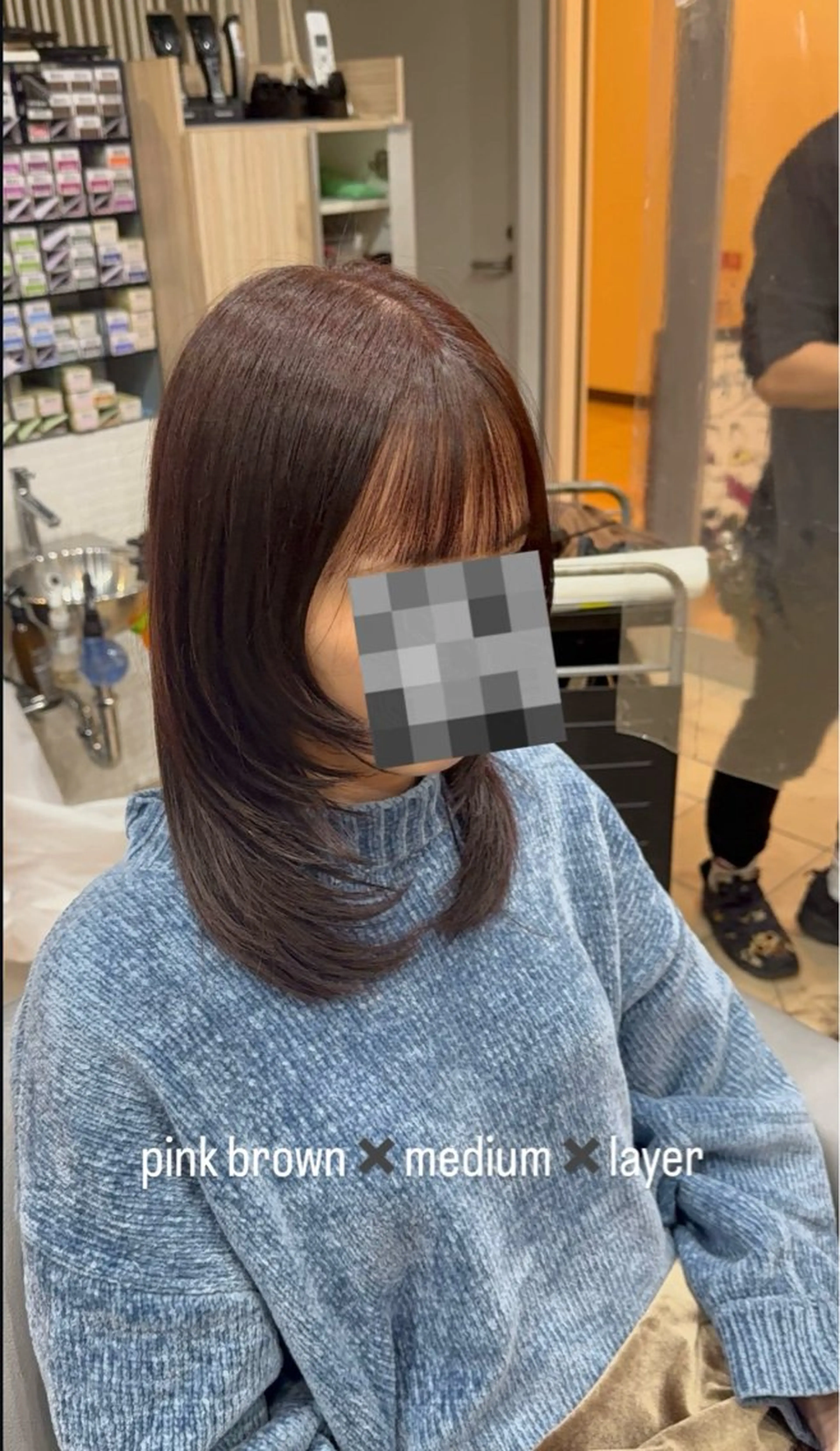 ミディアム レイヤーカット カット ヘアカラー レイヤーカット/ 縮毛矯正/海音のヘアスタイル