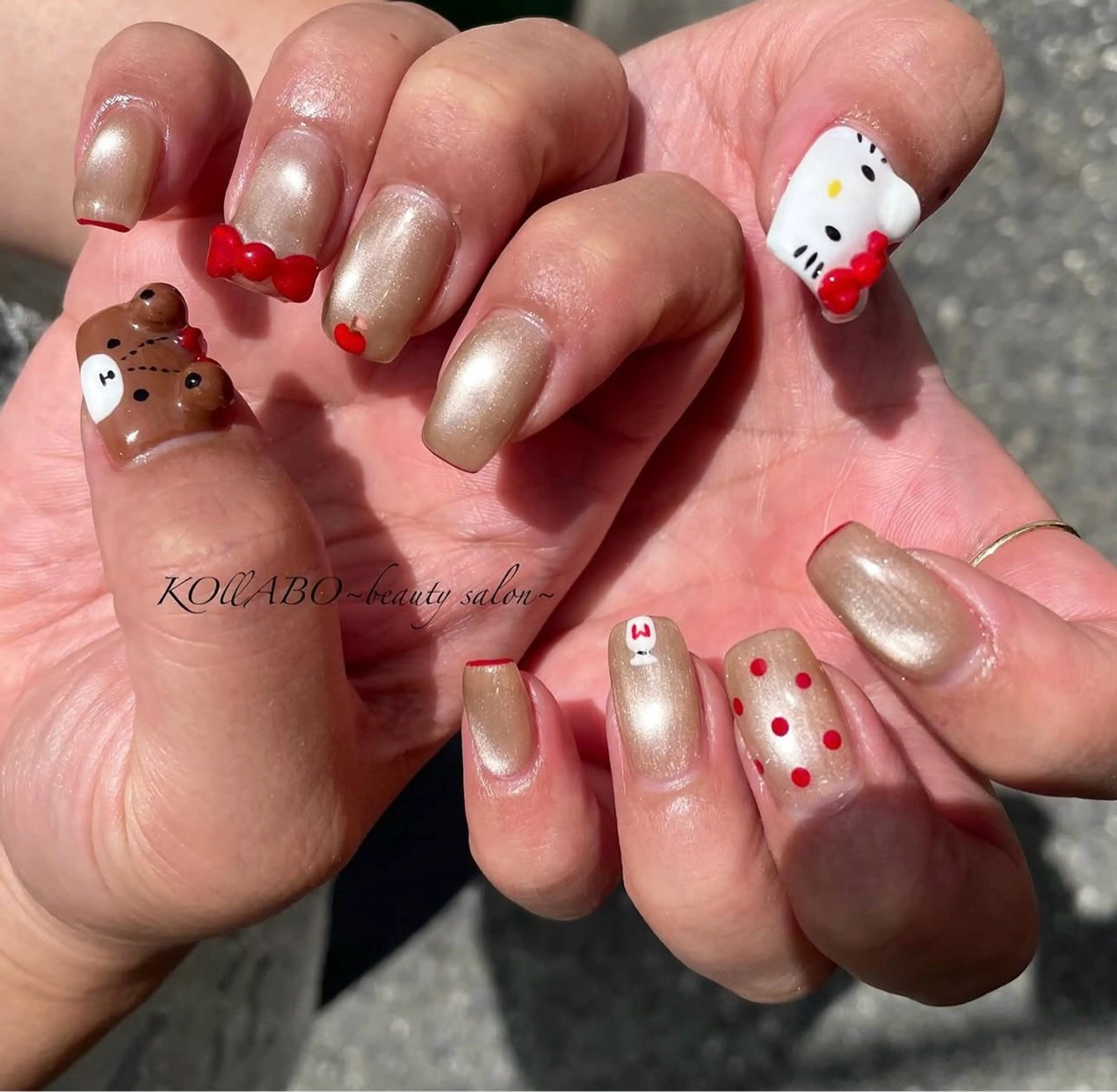ネイル アートネイル マグネットネイル ハンドネイル KOLLABO nailのネイルデザイン
