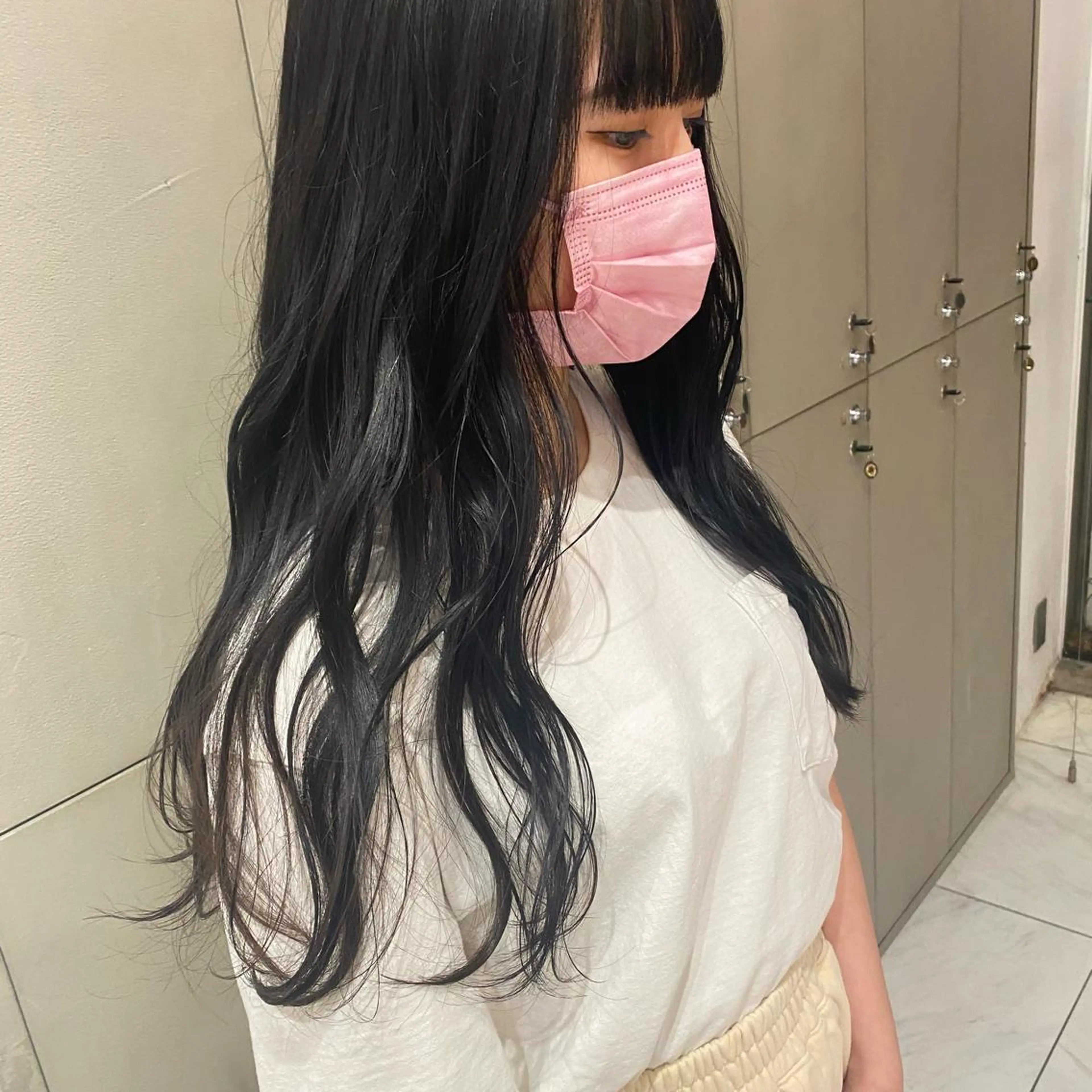 ロング カラー ヘアカラー ｱｵﾇﾏﾐﾕ☁️ /ボブ/ハイトーン/のヘアスタイル