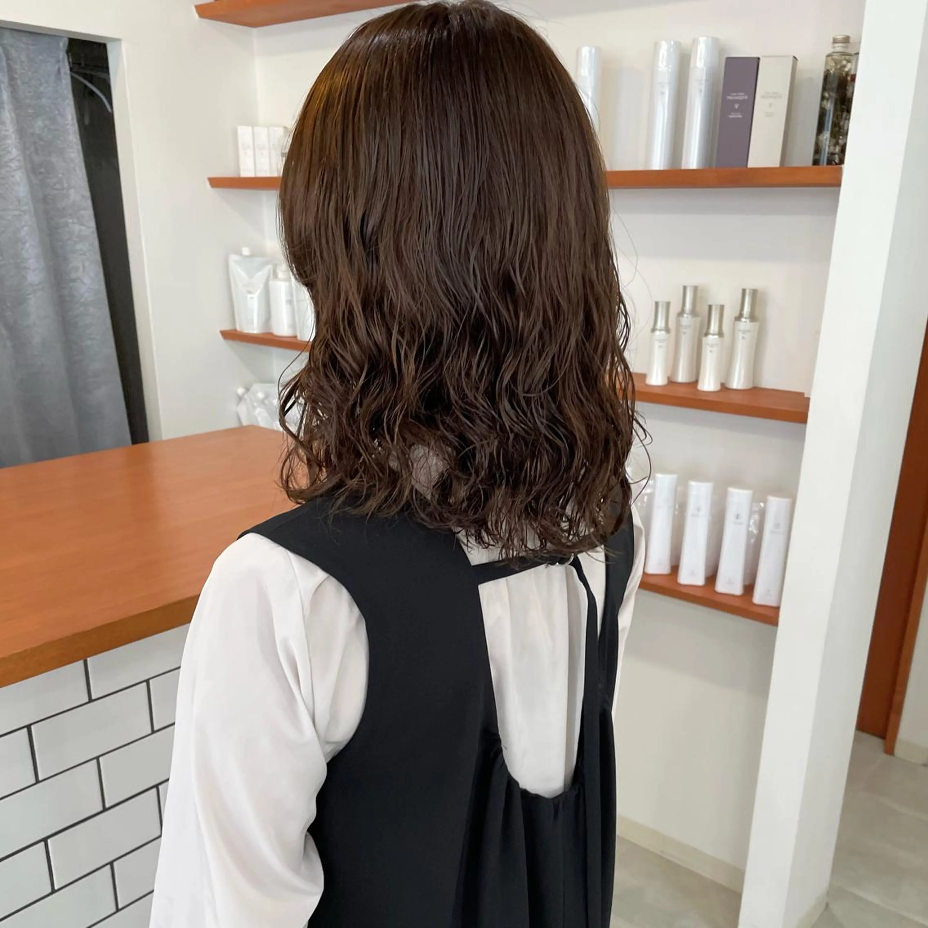 セミロング パーマ セミロングパーマ 🤍似合わせパーマ 奥田沙耶🫧のヘアスタイル