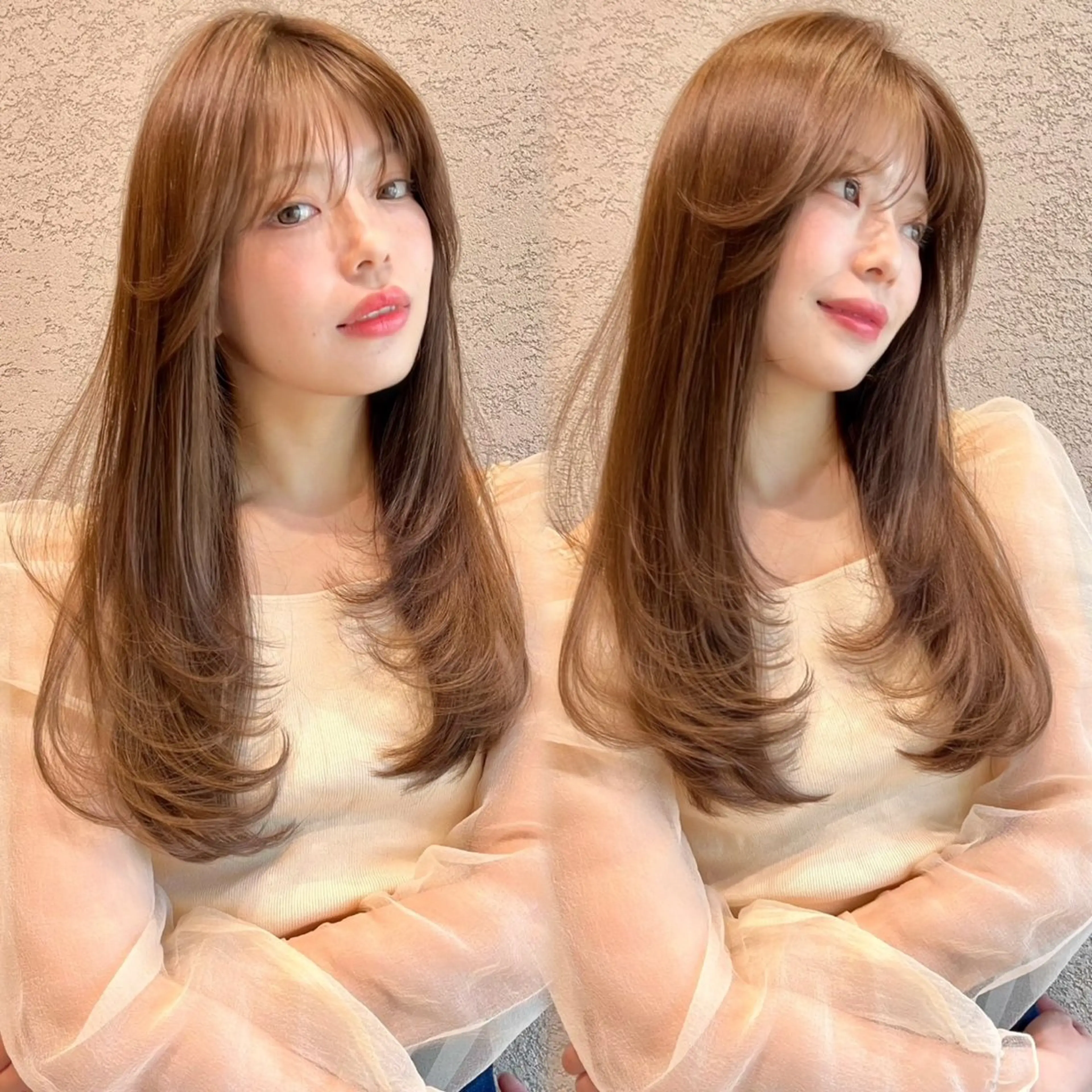 ロング カラー 似合わせカット カット ヘアカラー トリートメント レイヤー/髪質改善 Lond ambreのヘアスタイル