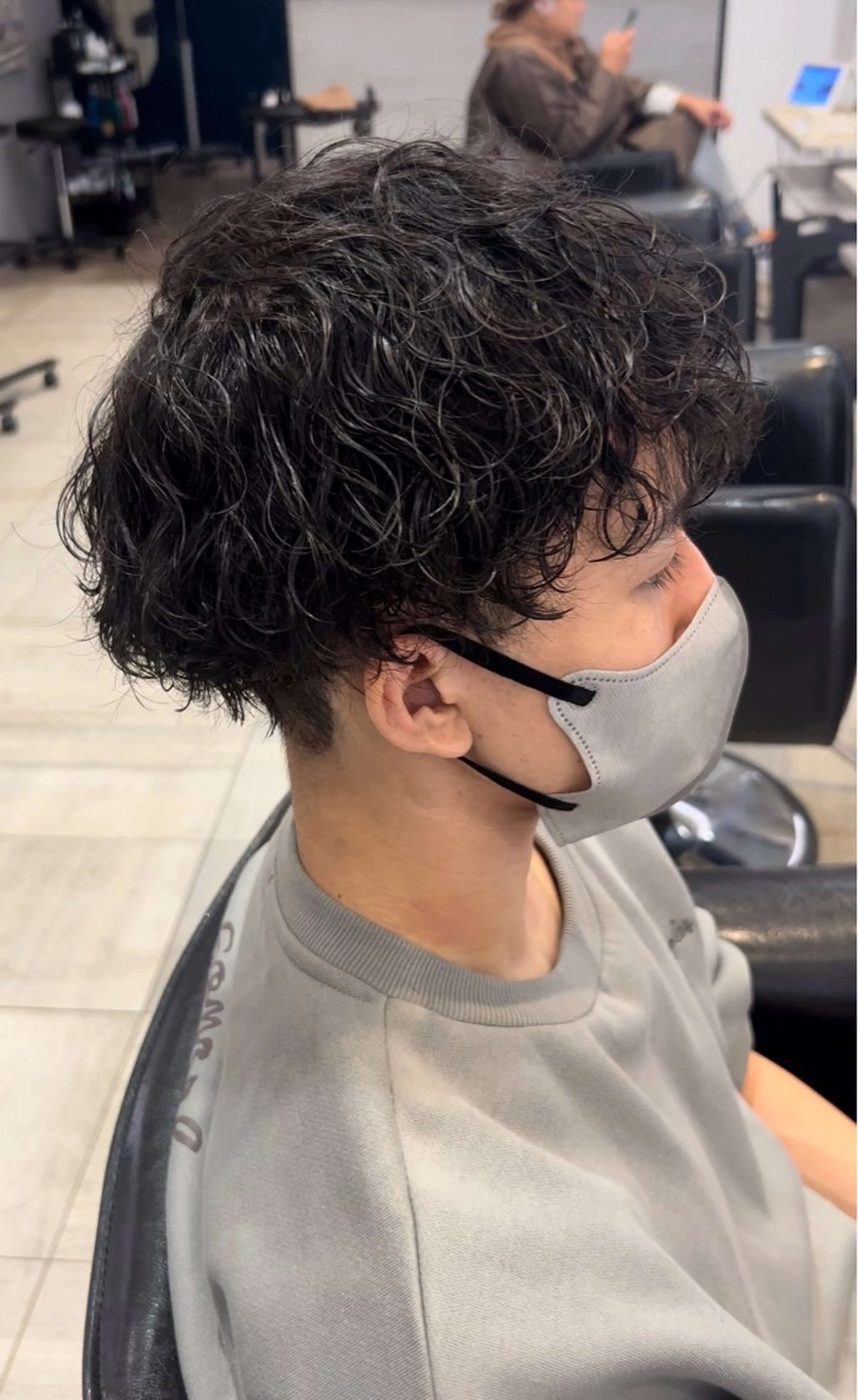 パーマ メンズ メンズパーマ 波巻きパーマ 立川/ハイトーン/ 髪質改善/田中柚のヘアスタイル