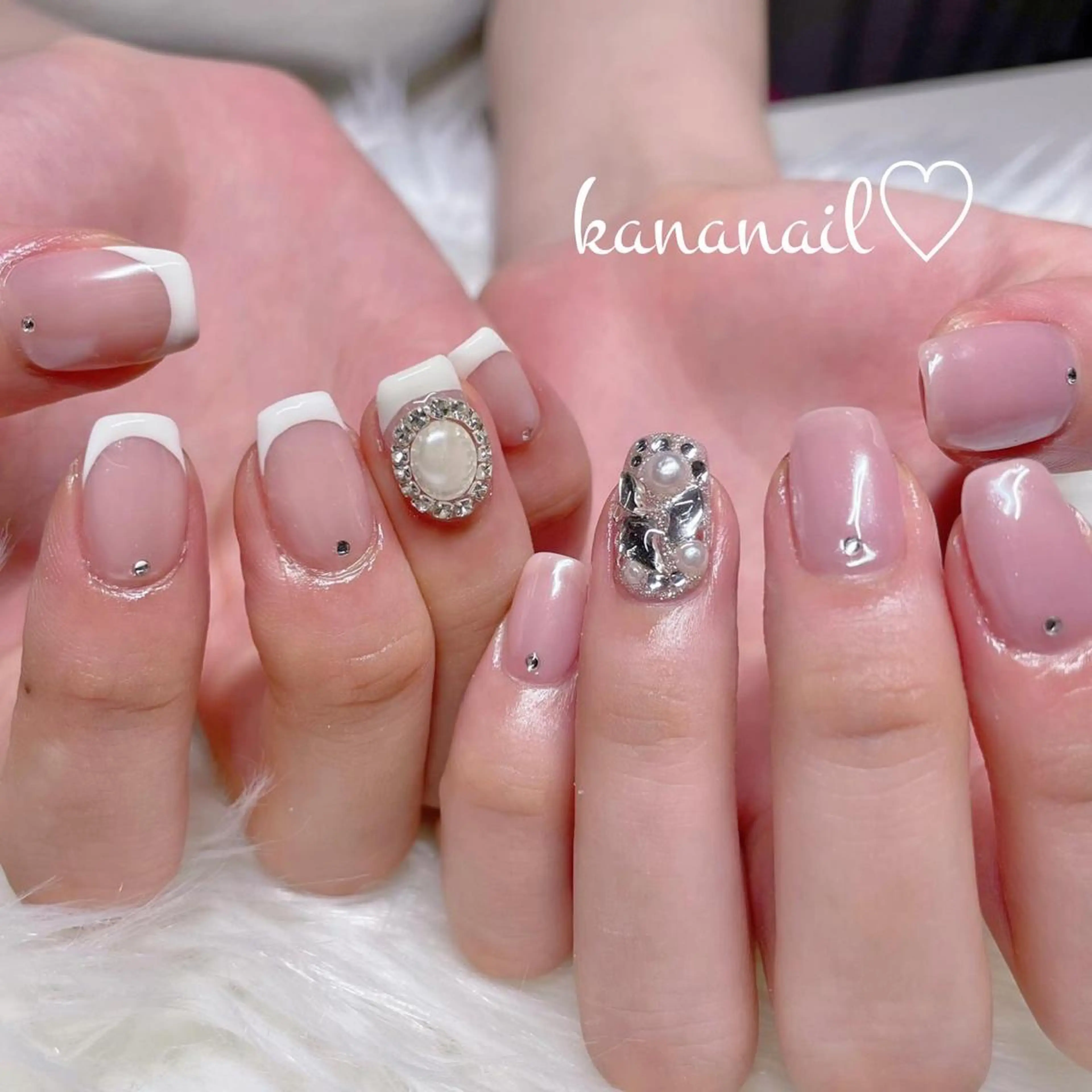 ネイル フレンチネイル ミラーネイル ワンカラーネイル kananail ♡のネイルデザイン