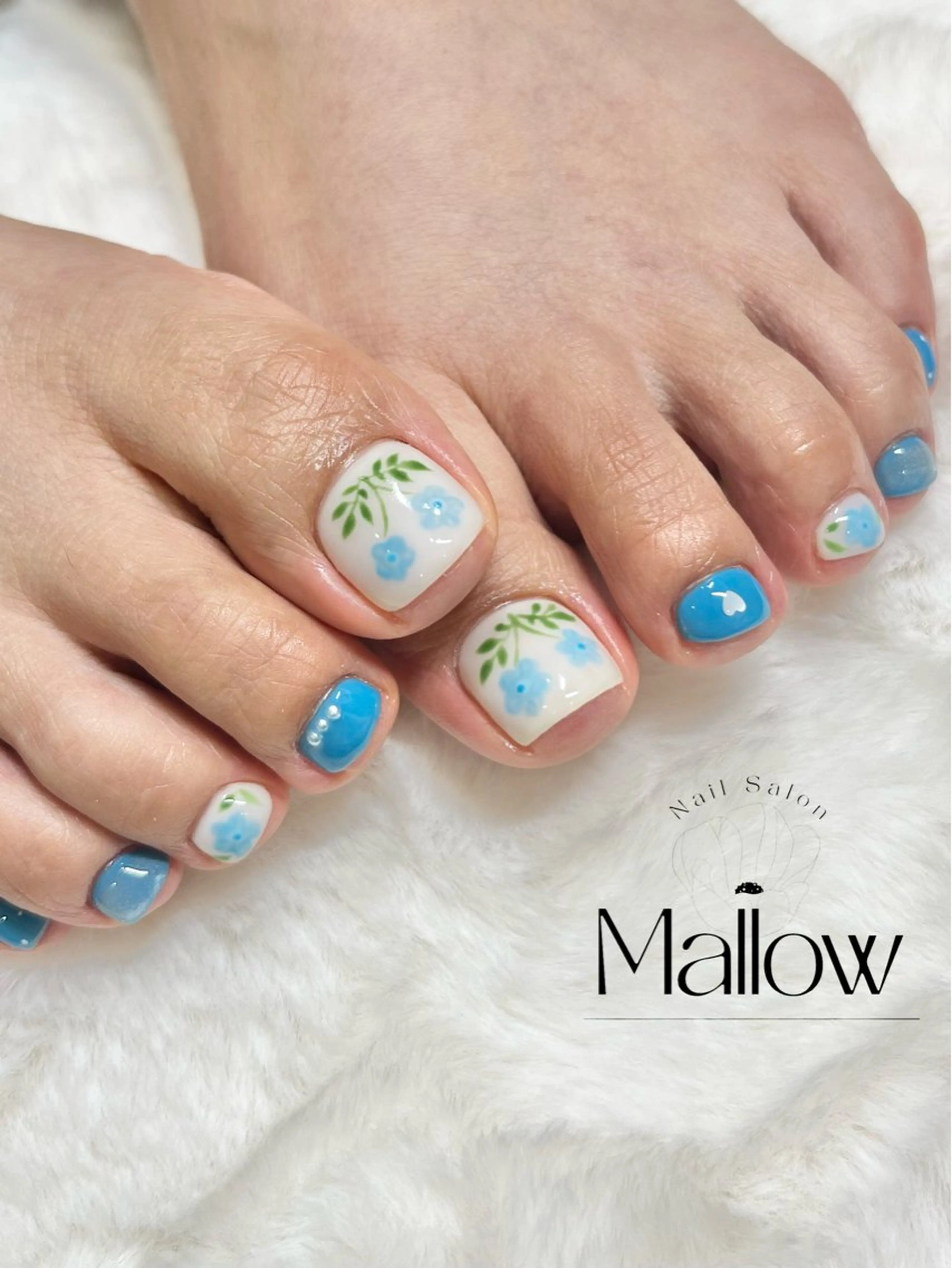 フット10本デザインコース✨ソフトジェルオフ無料の写真