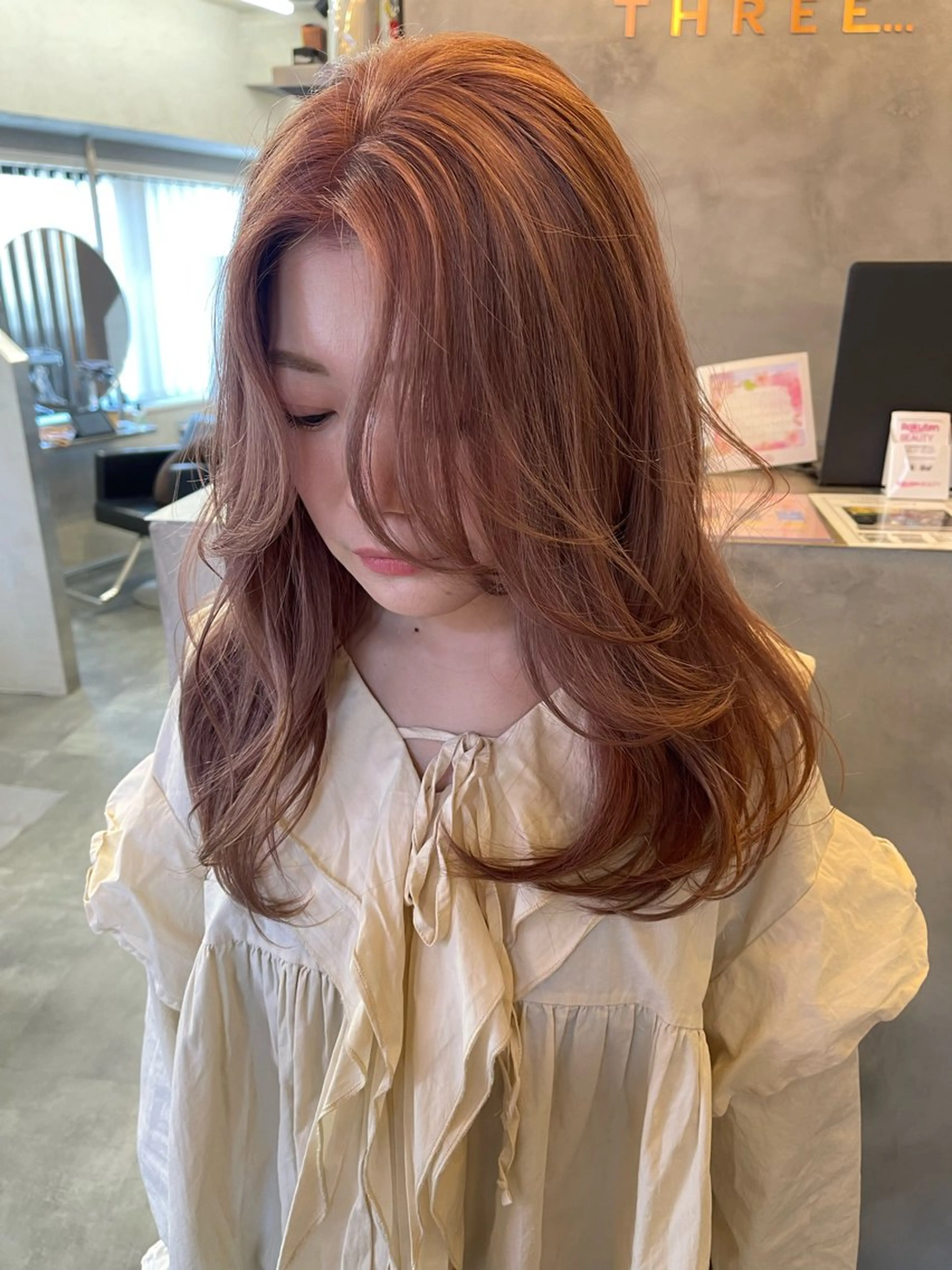 セミロング カラー ヘアカラー ダブルカラー /まつ毛パーマ🎀のヘアスタイル