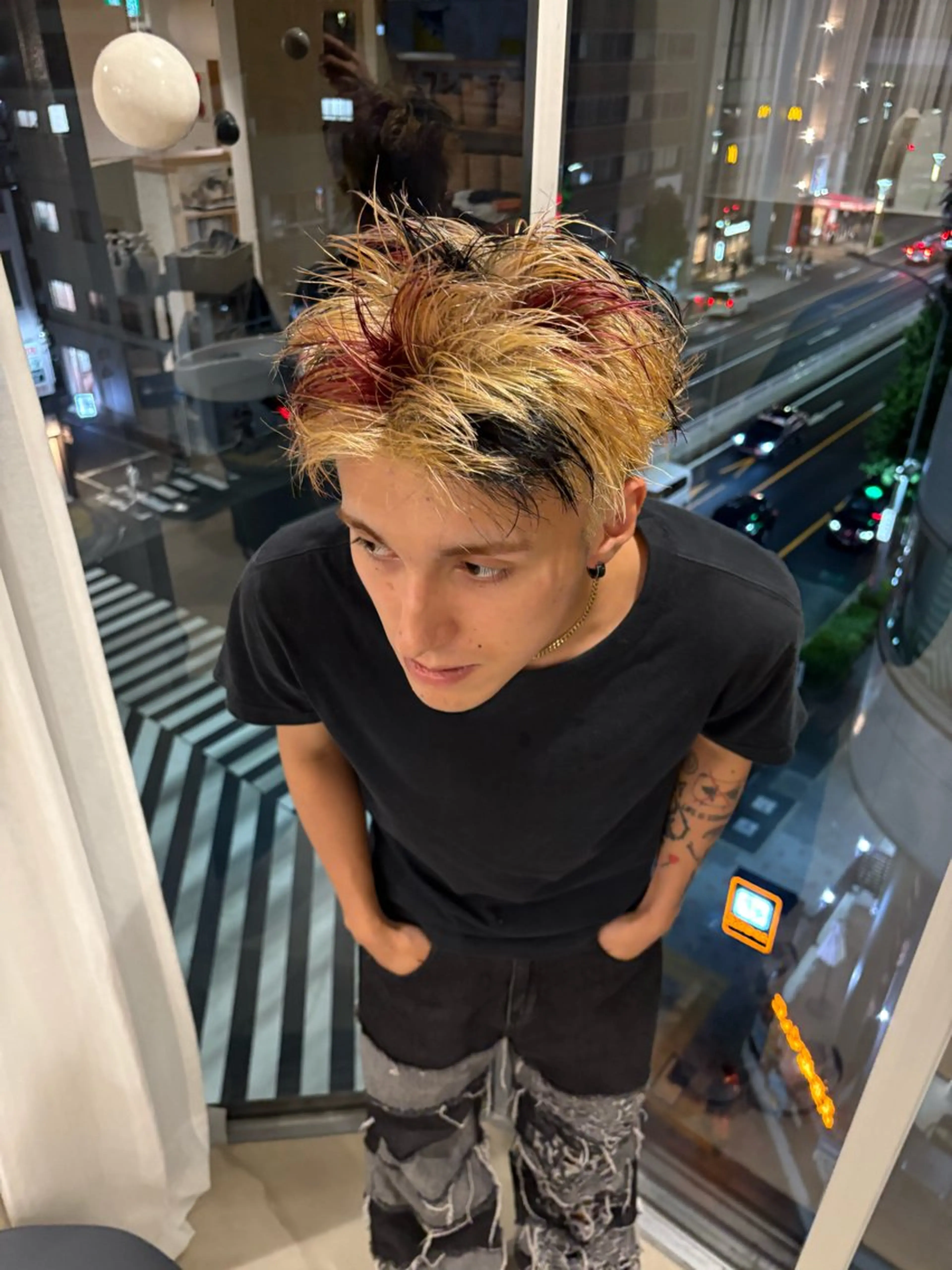 カラー メンズ デザインカラー カットモデル/ 髪質改善/みわのヘアスタイル