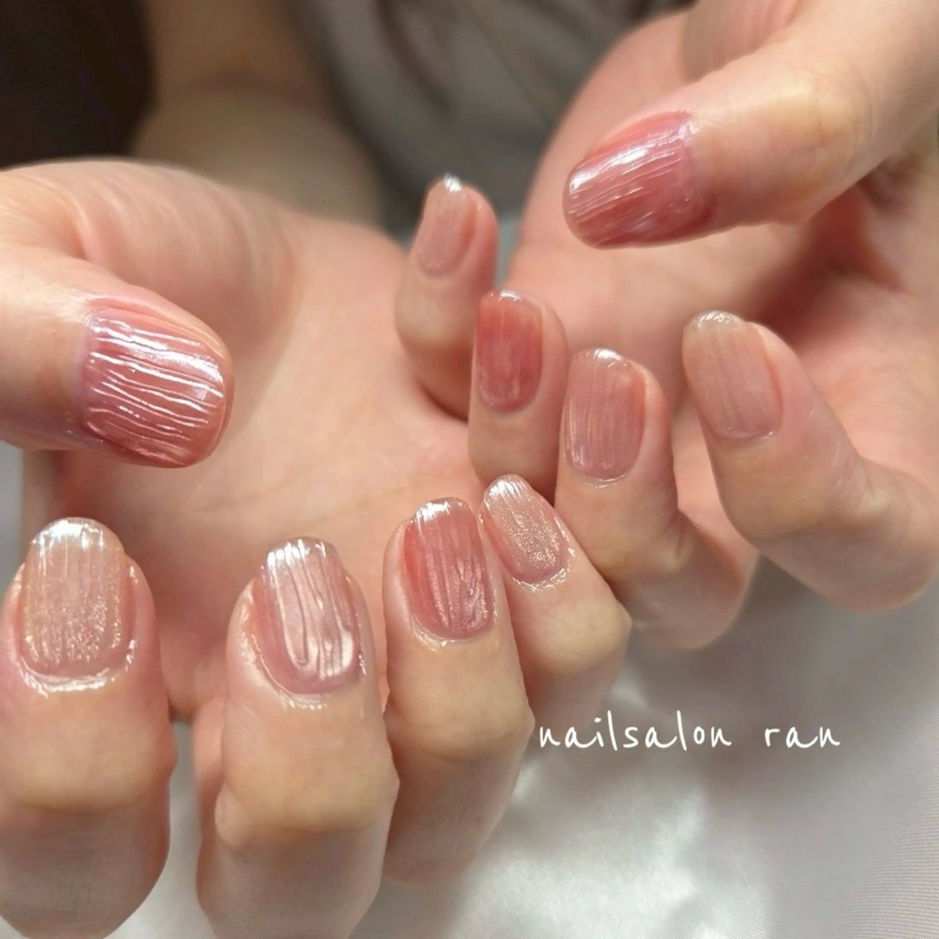 ネイル 氷ネイル・うるうるネイル マグネットネイル ミラーネイル nailsalon ranのネイルデザイン