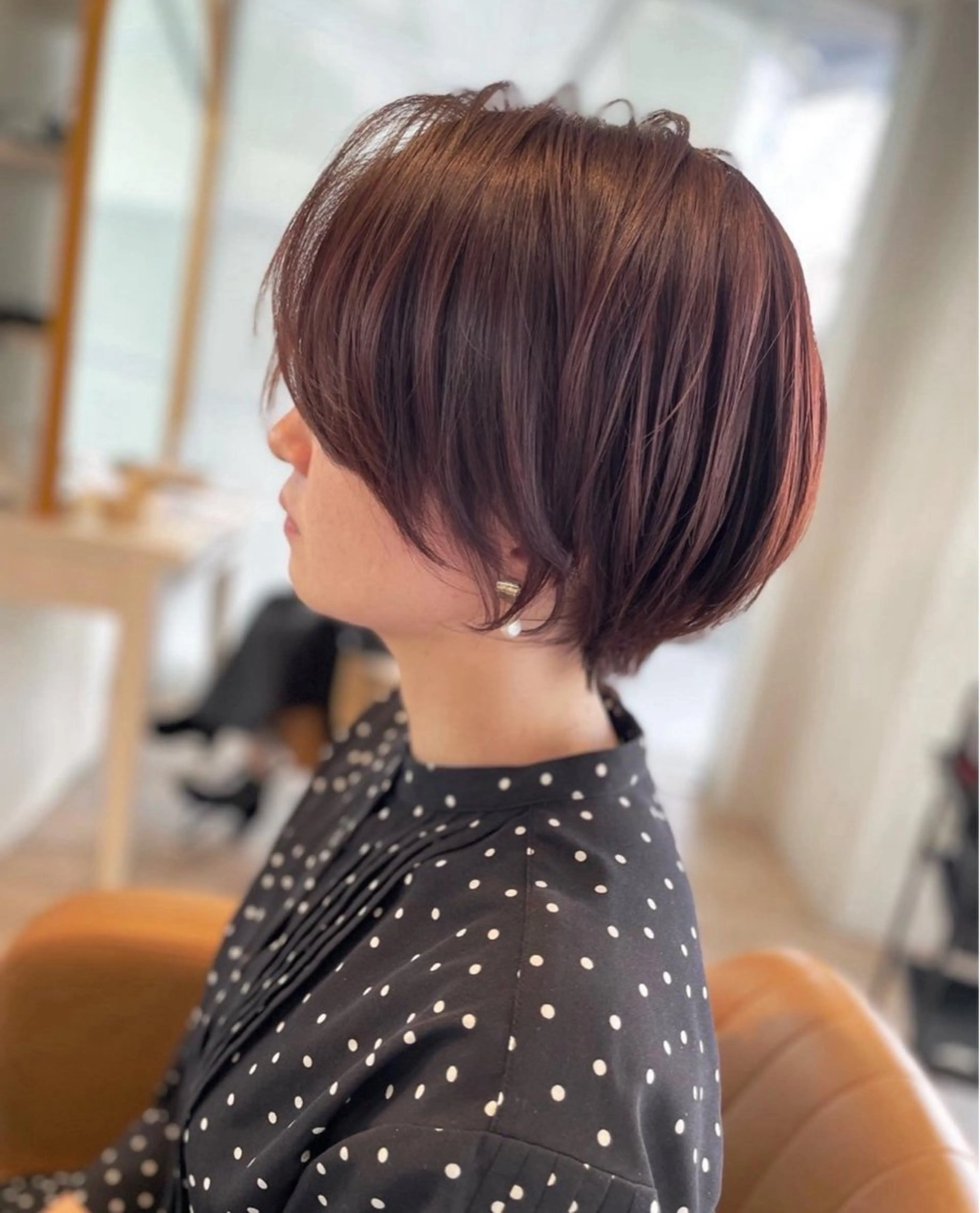 ショート カラー ショートボブ ボブ 顔まわりレイヤー 顔周りカット レイヤーカット カット ヘアカラー トリートメント 河合秀明/ショート /ボブ/レイヤーのヘアスタイル