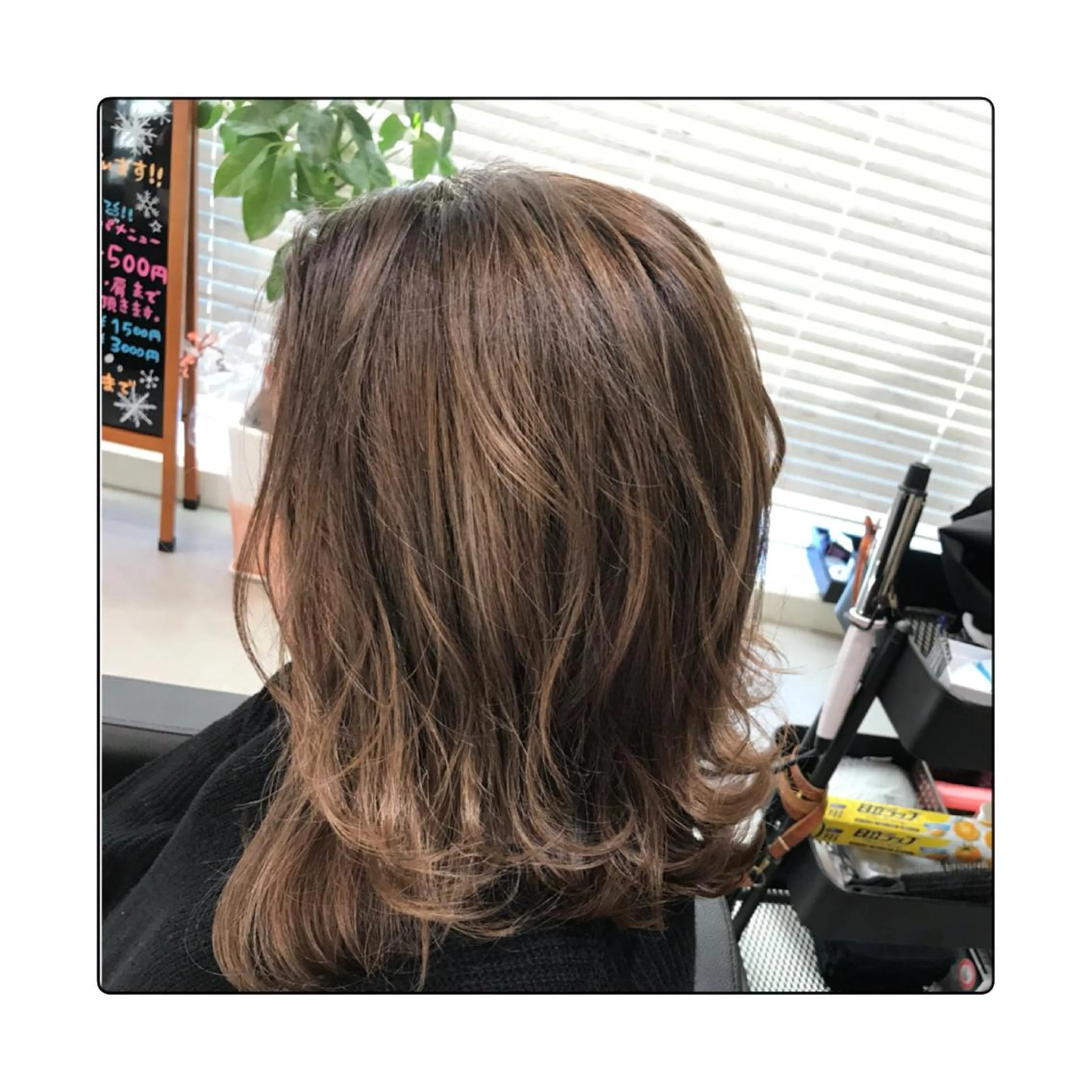 ミディアム カラー アディクシーカラー オレンジ ヘアカラー トリートメント 大久保 隆蔵のヘアスタイル