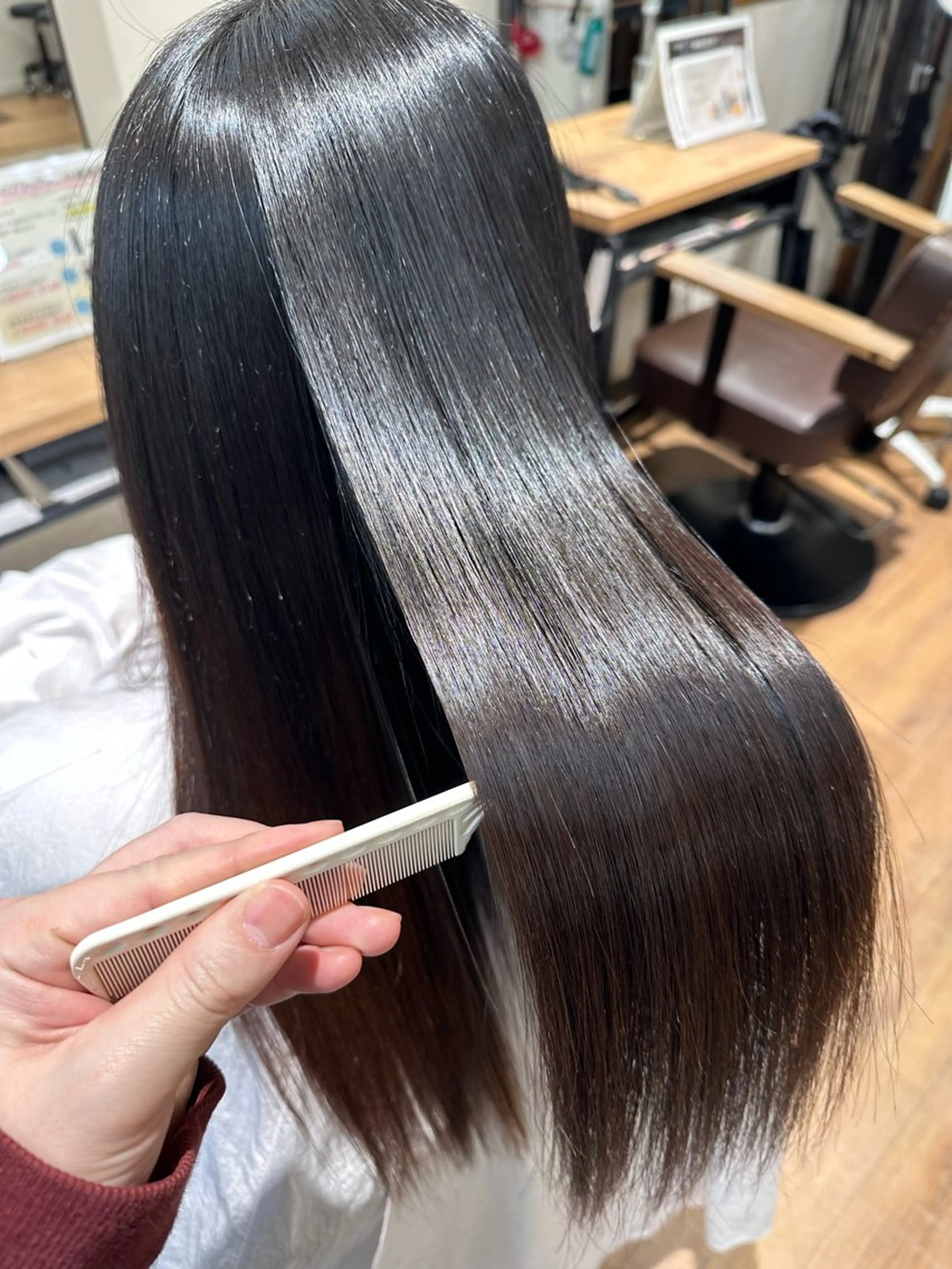 セミロング 縮毛矯正 トリートメント 生天目 翔斗のヘアスタイル