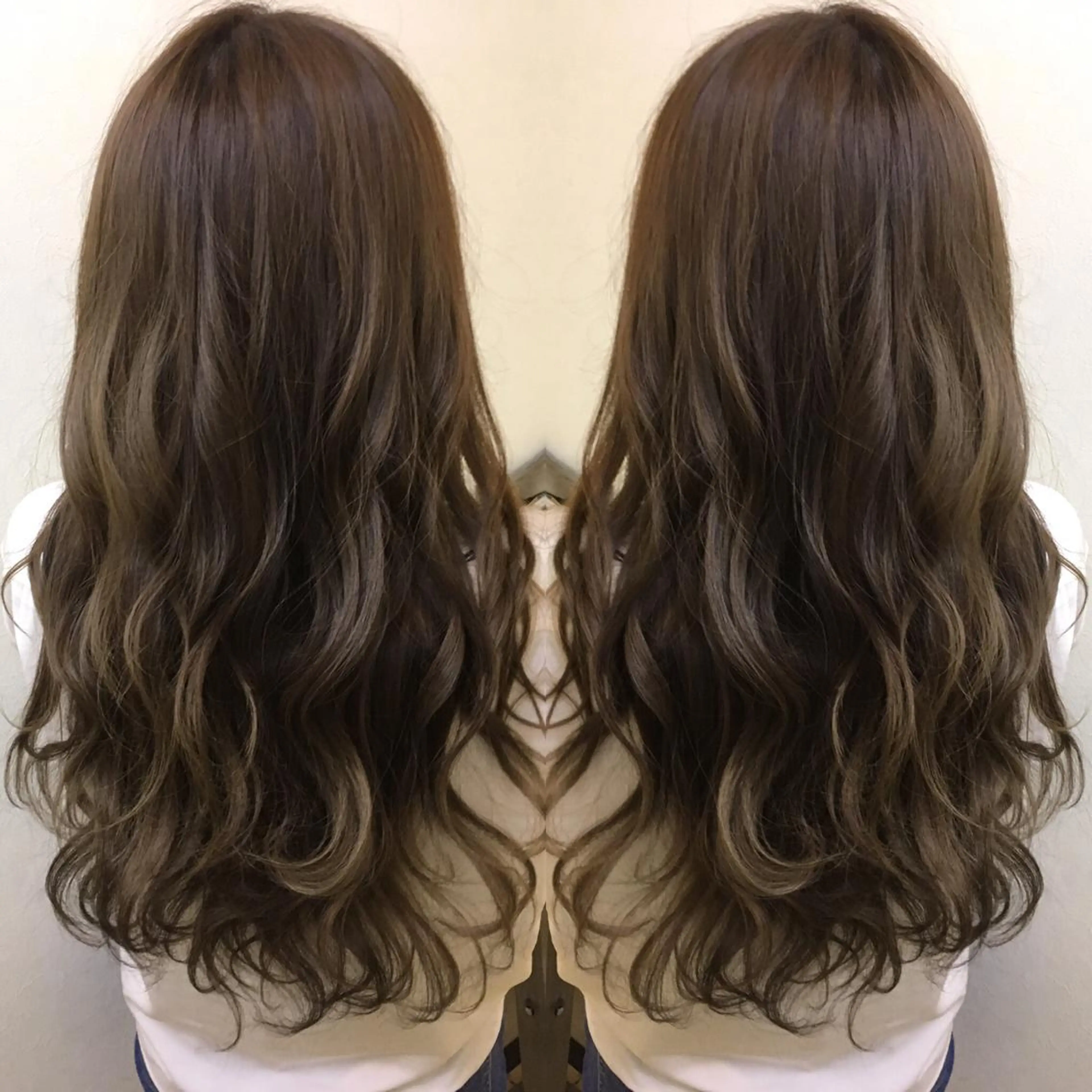 セミロング ロング カラー 髪質改善 中川　翔のヘアスタイル