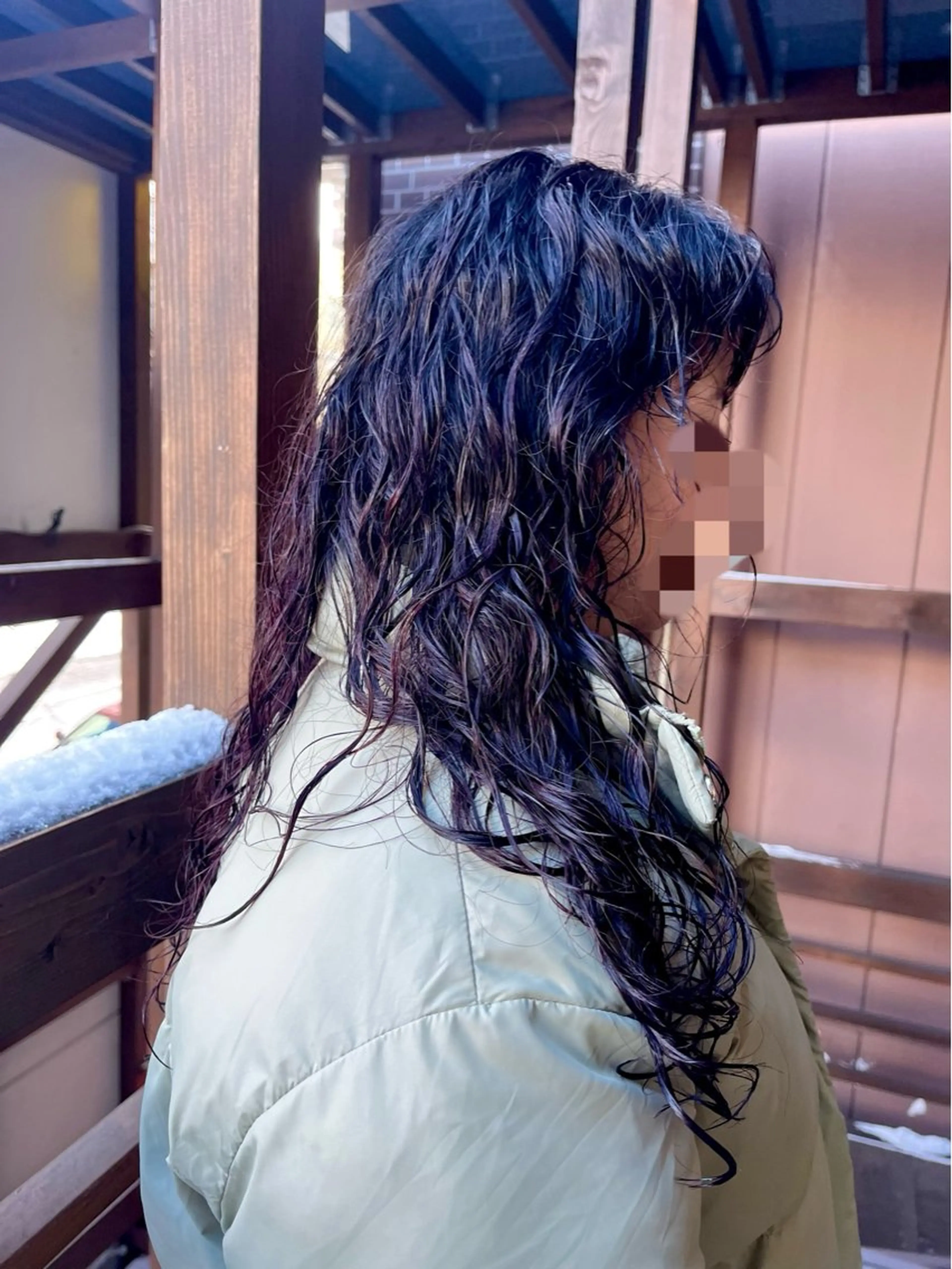 ロング カット パーマ ママ美容師 ＊ヒマワリのヘアスタイル