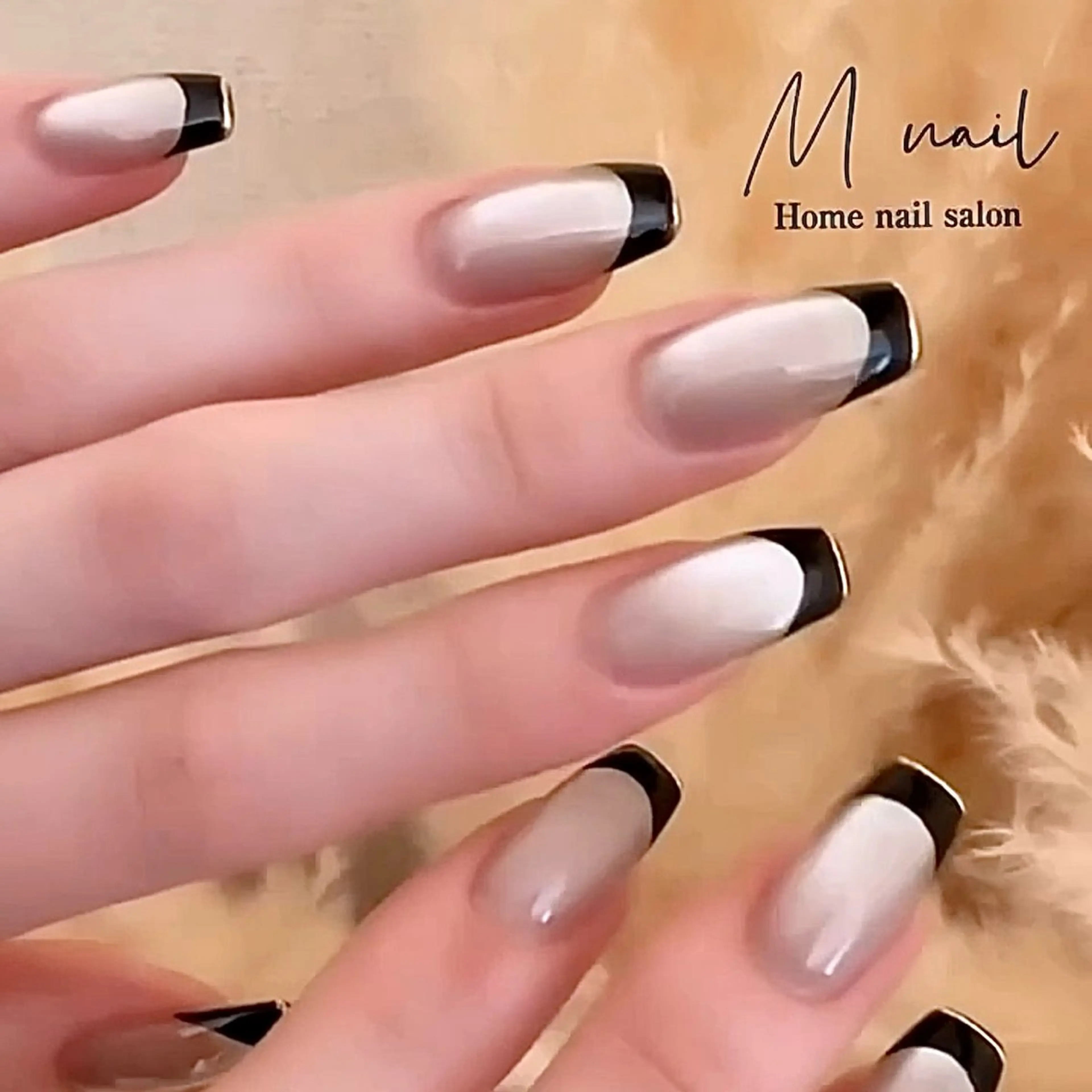 ネイル フレンチネイル マグネットネイル ミラーネイル シンプルネイル Home salon M nailのネイルデザイン