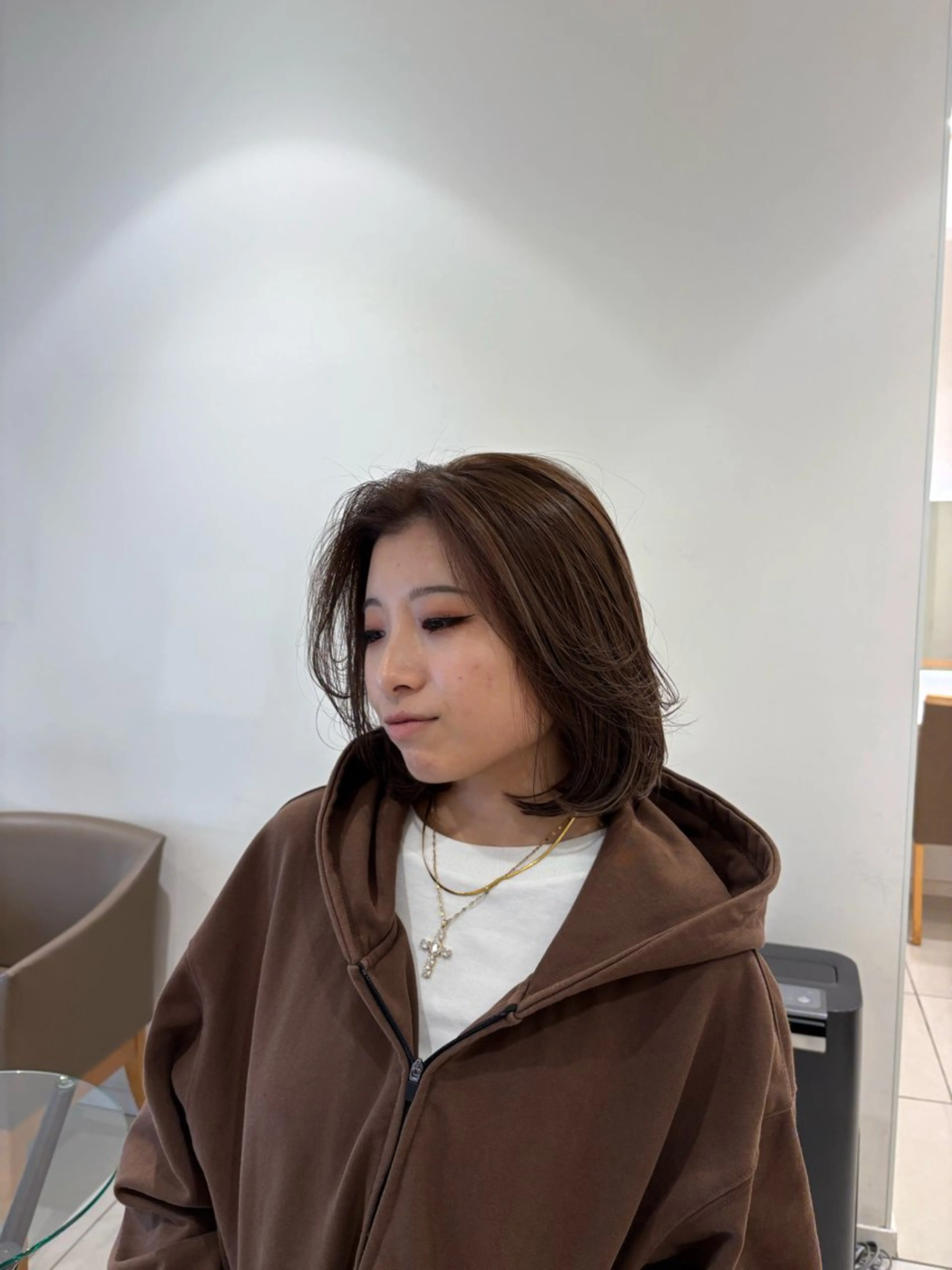 ミディアム ヘアカラー 縮毛矯正/艶髪/ チホリのヘアスタイル