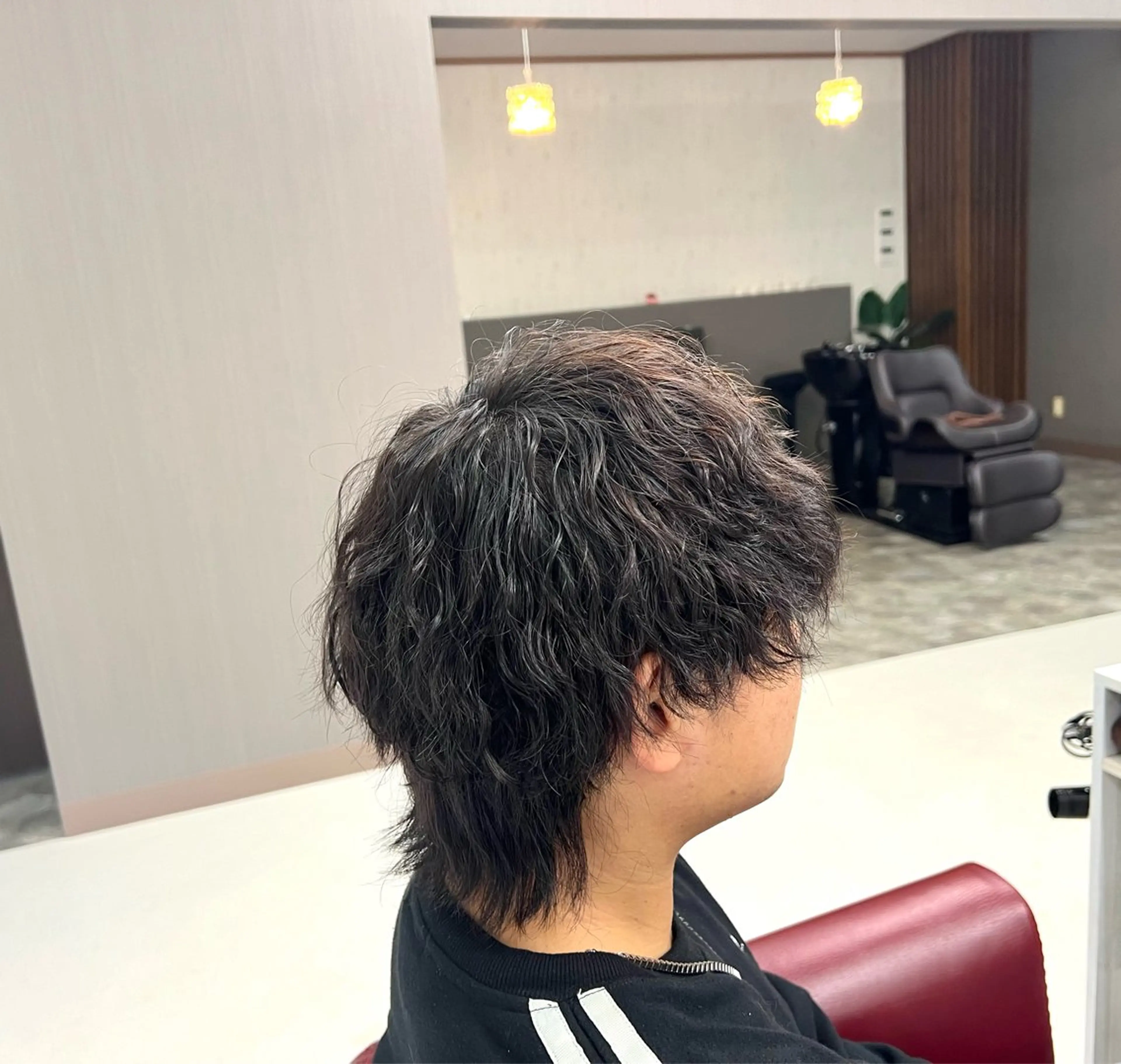 ショート パーマ メンズ メンズパーマ メンズウルフカット ウルフカット KEN 🌟のヘアスタイル