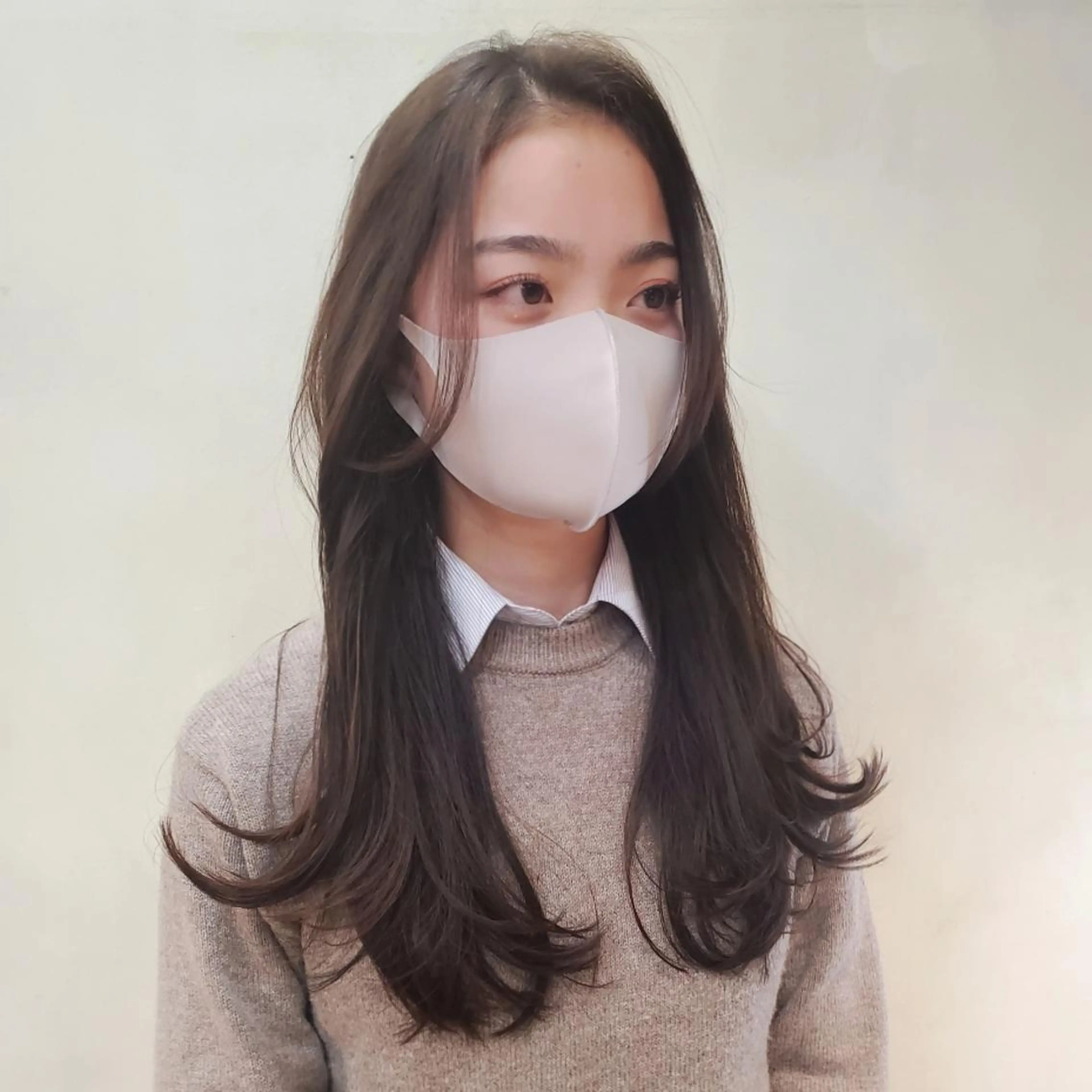 ロング レイヤーカット ロング 韓国レイヤー　 suzuのヘアスタイル