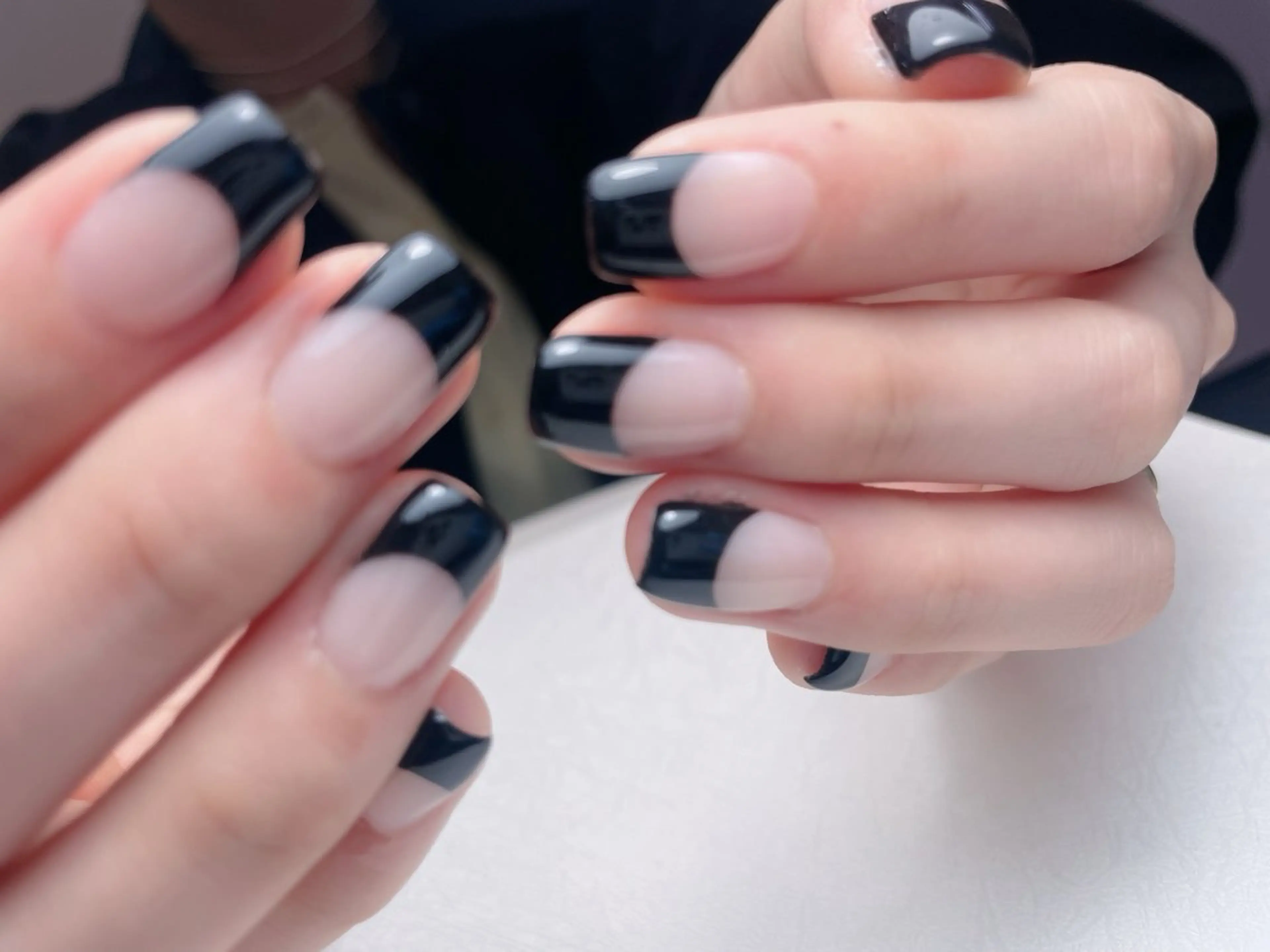 ネイル オーロラネイル 長さ出し フットネイル フレンチネイル ジェルネイル 中野駅から2分 MEO NAILのネイルデザイン