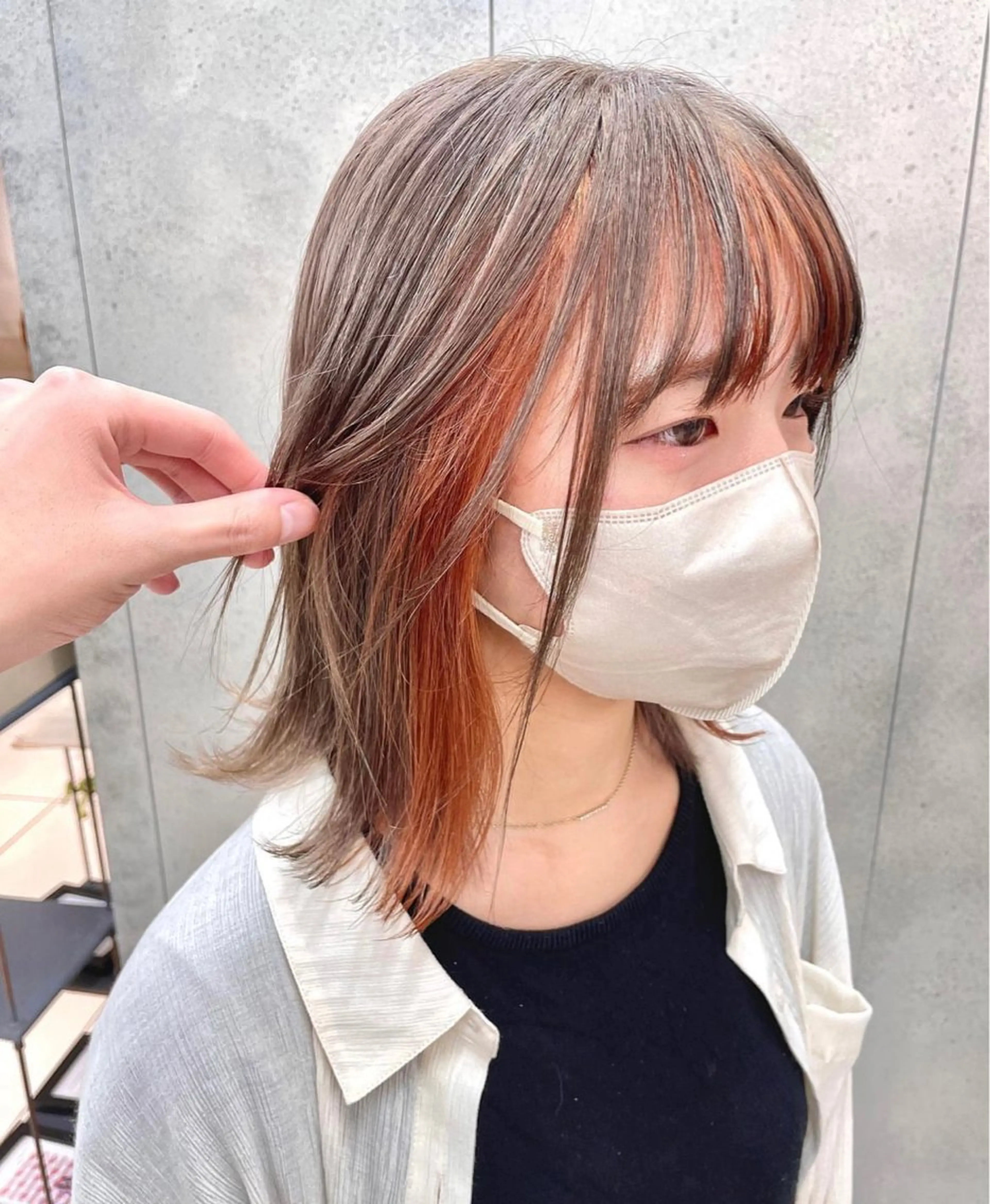 ミディアム くびれボブレイヤー 渋谷/kougaのヘアスタイル