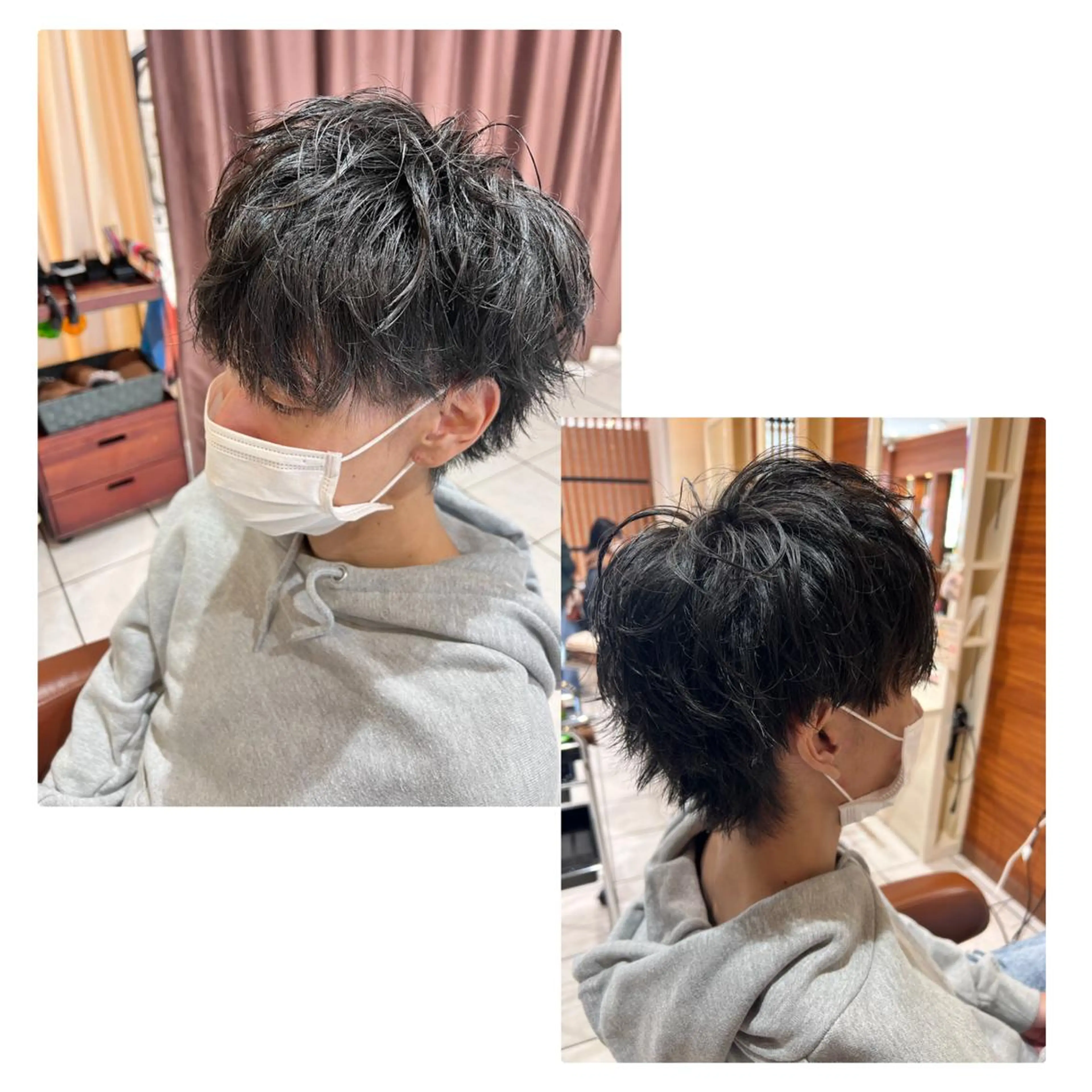 メンズ メンズウルフカット ウルフカット メ イのヘアスタイル