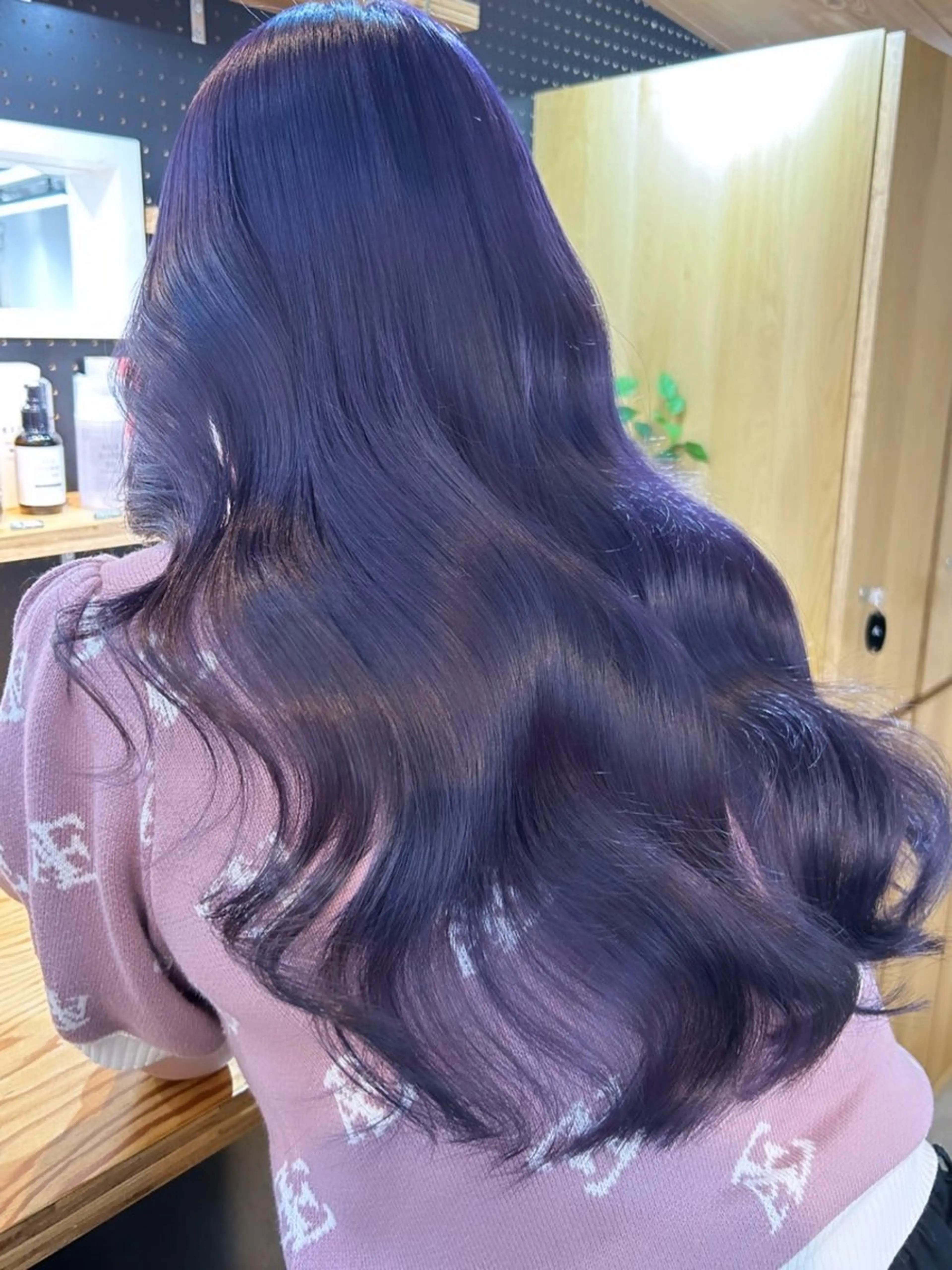 ロング カラー メンズ ラベンダーカラー カット ヘアカラー トリートメント 🧸艶々韓国ヘア 🧁mizunaのヘアスタイル
