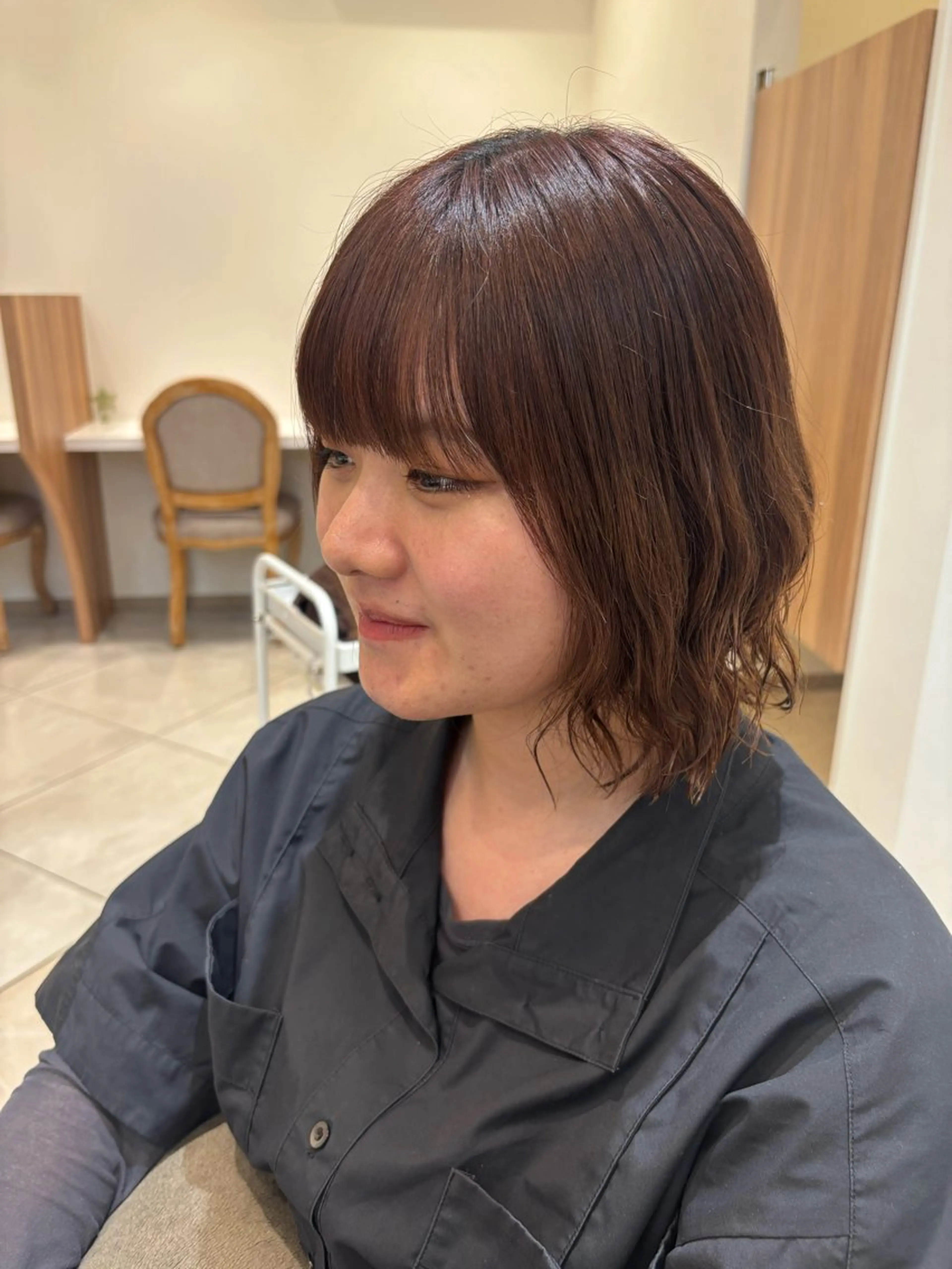 ショート パーマ ボブ カット パーマ 櫻井 華のヘアスタイル