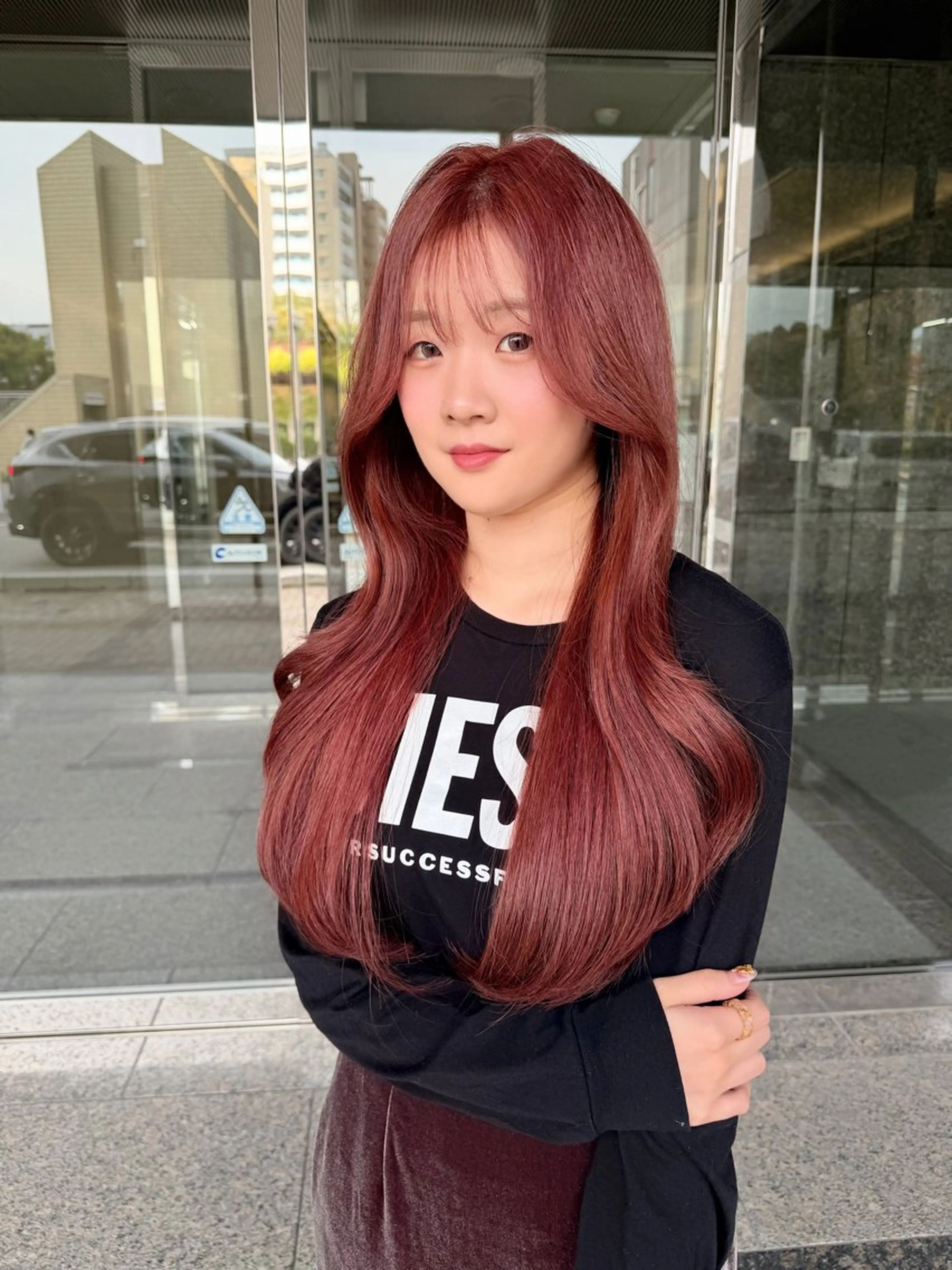 ロング ヘアカラー トリートメント 🦖JIN HAIR DESIGN🦖のヘアスタイル