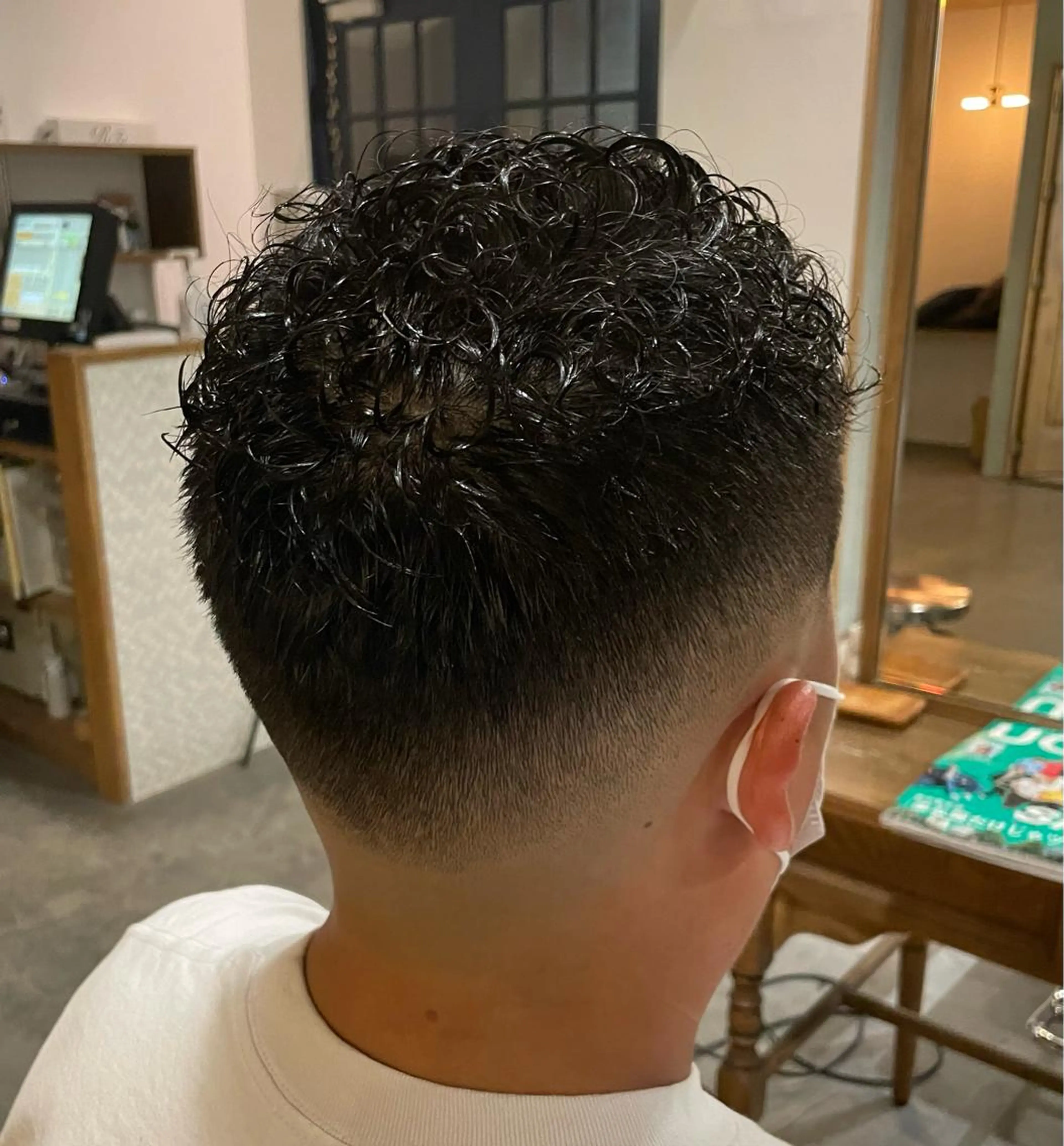 ショート メンズ フェードカット メンズパーマ ショートヘア ∮フェードスタイル∮ 加藤嘉陛のヘアスタイル