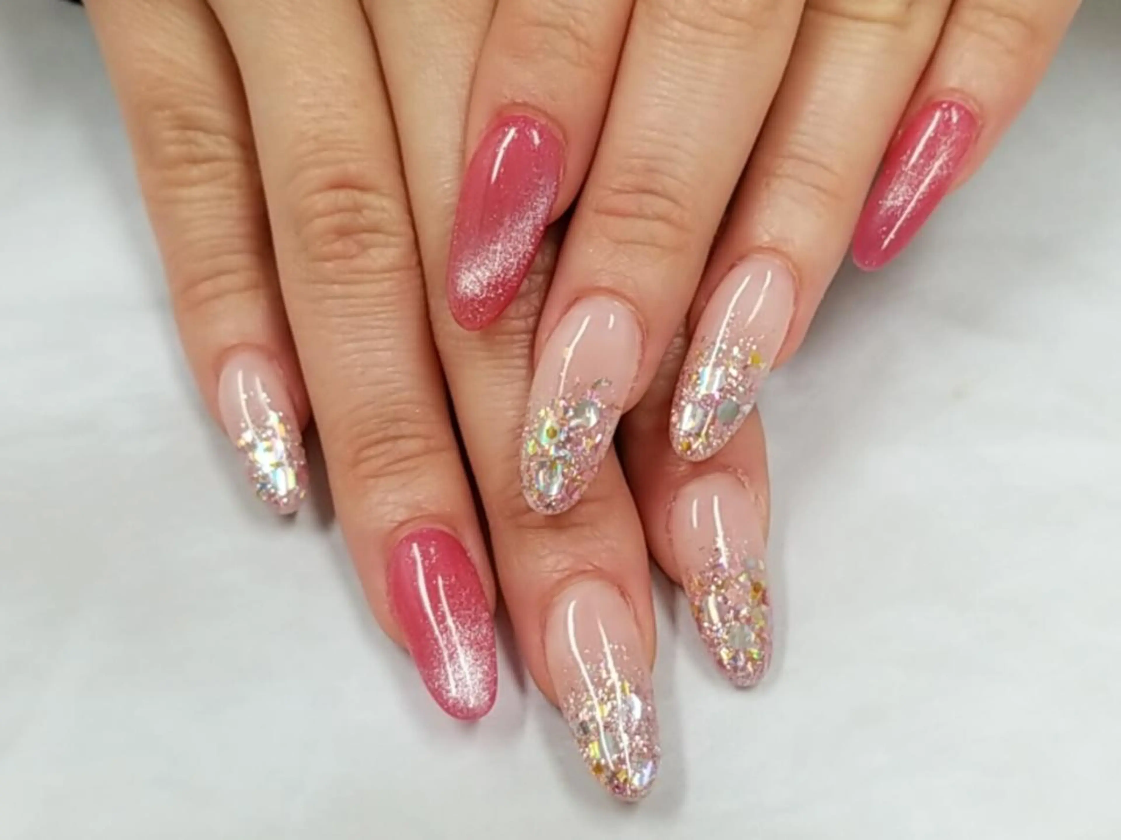 ネイル アートネイル ジェルネイル マグネットネイル 持ち込み ニュアンスネイル 河野ちえ (雑誌掲載サロン)のネイルデザイン