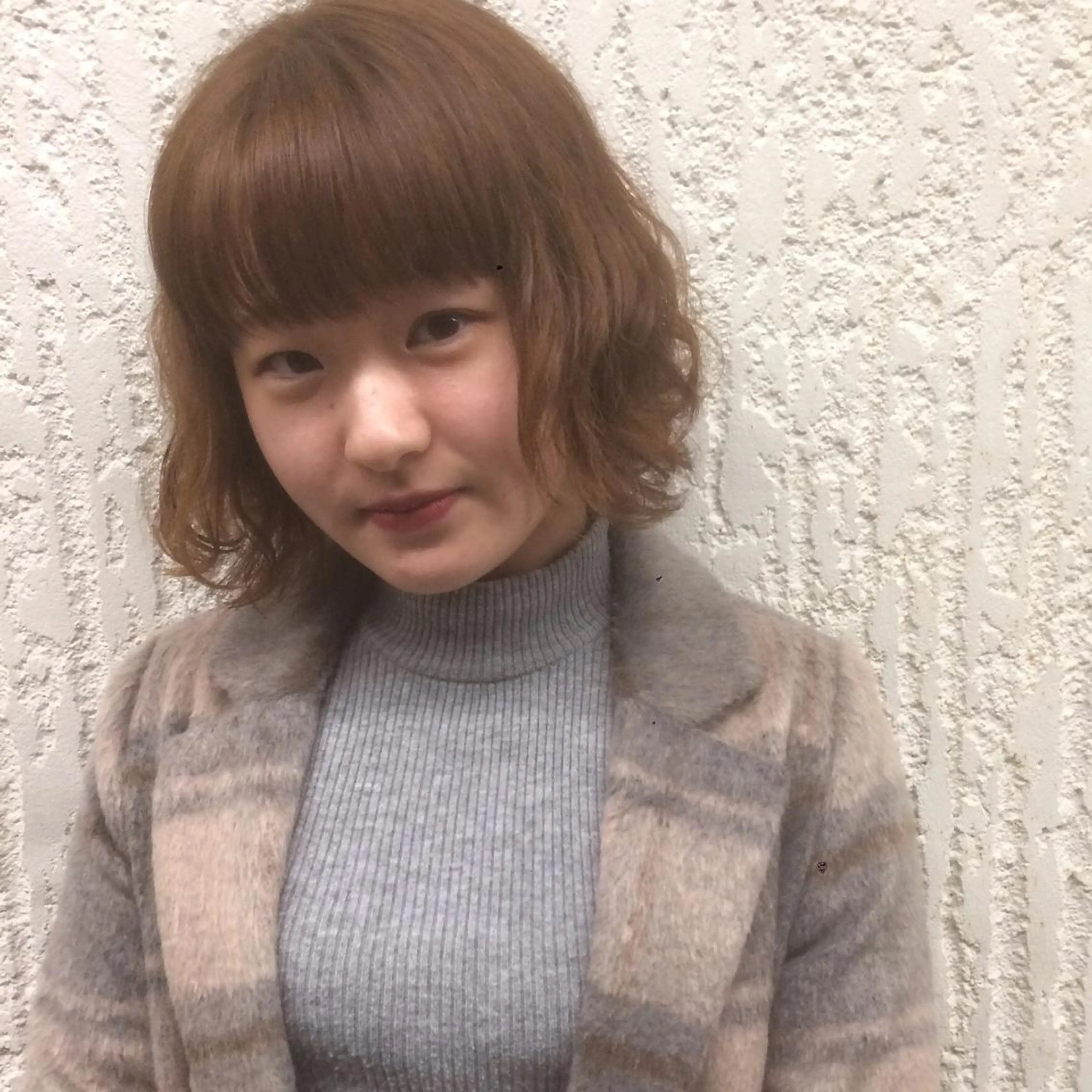 ミディアム パーマ ミディアムパーマ ボブ ウルフ/レイヤー/ ベージュ/山宮 大樹のヘアスタイル